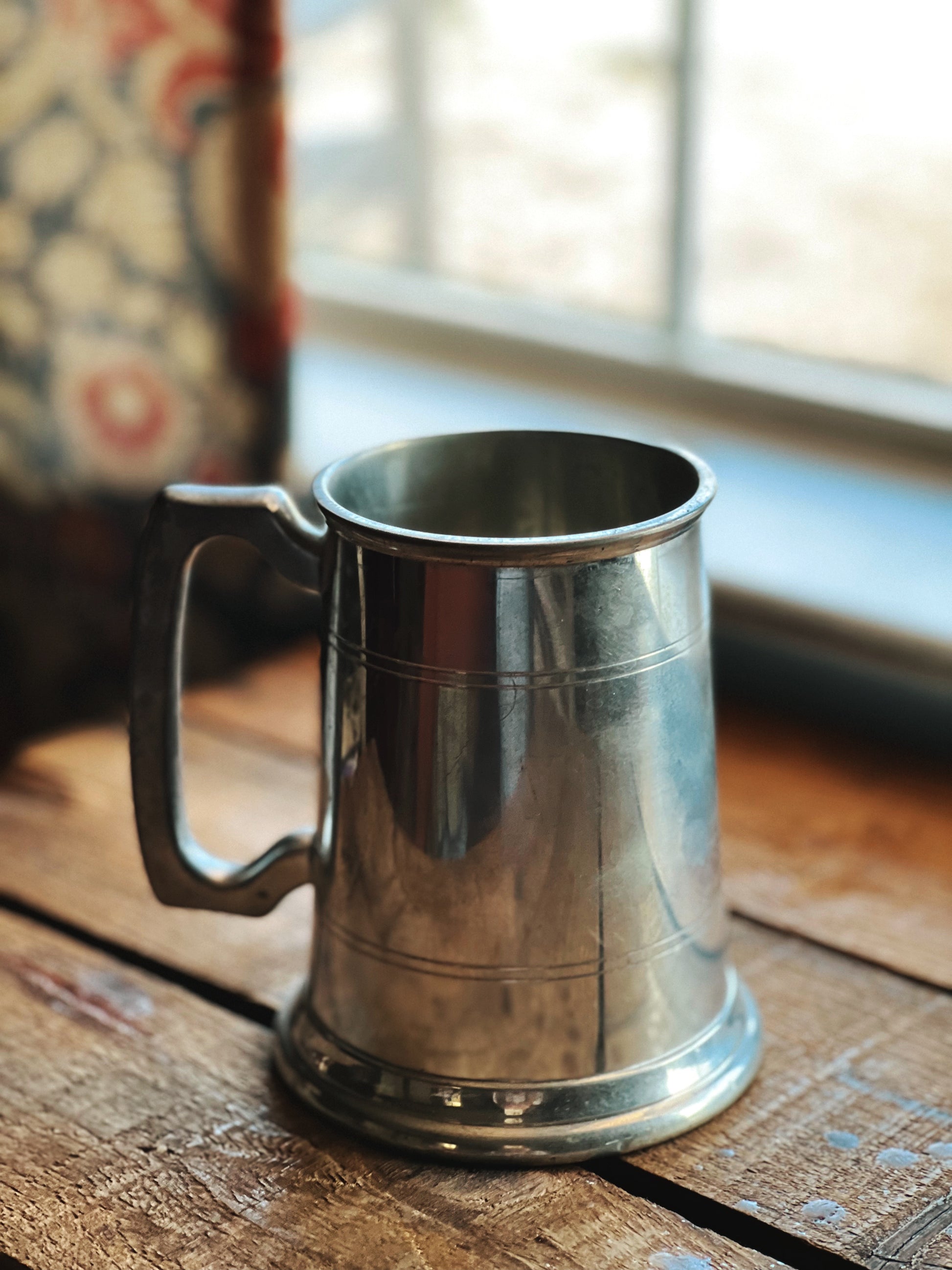 Vintage Sheffield English Pewter Tankard / Mug