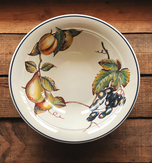serving bowl with a fruit design