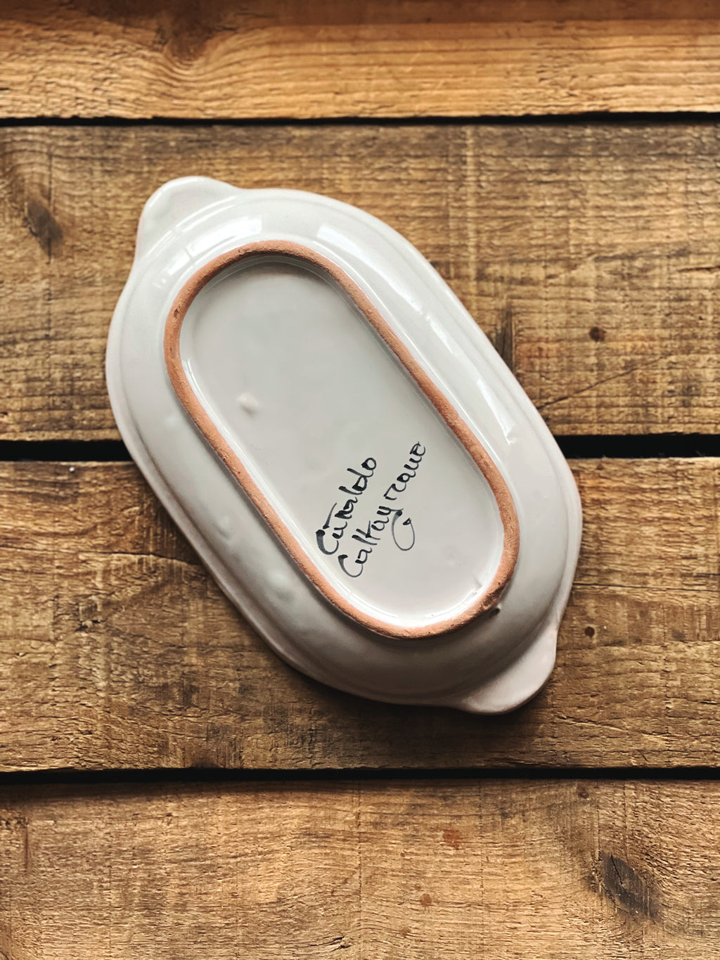 Hand Painted Vintage Ceramic Tray / Platter Made in Italy