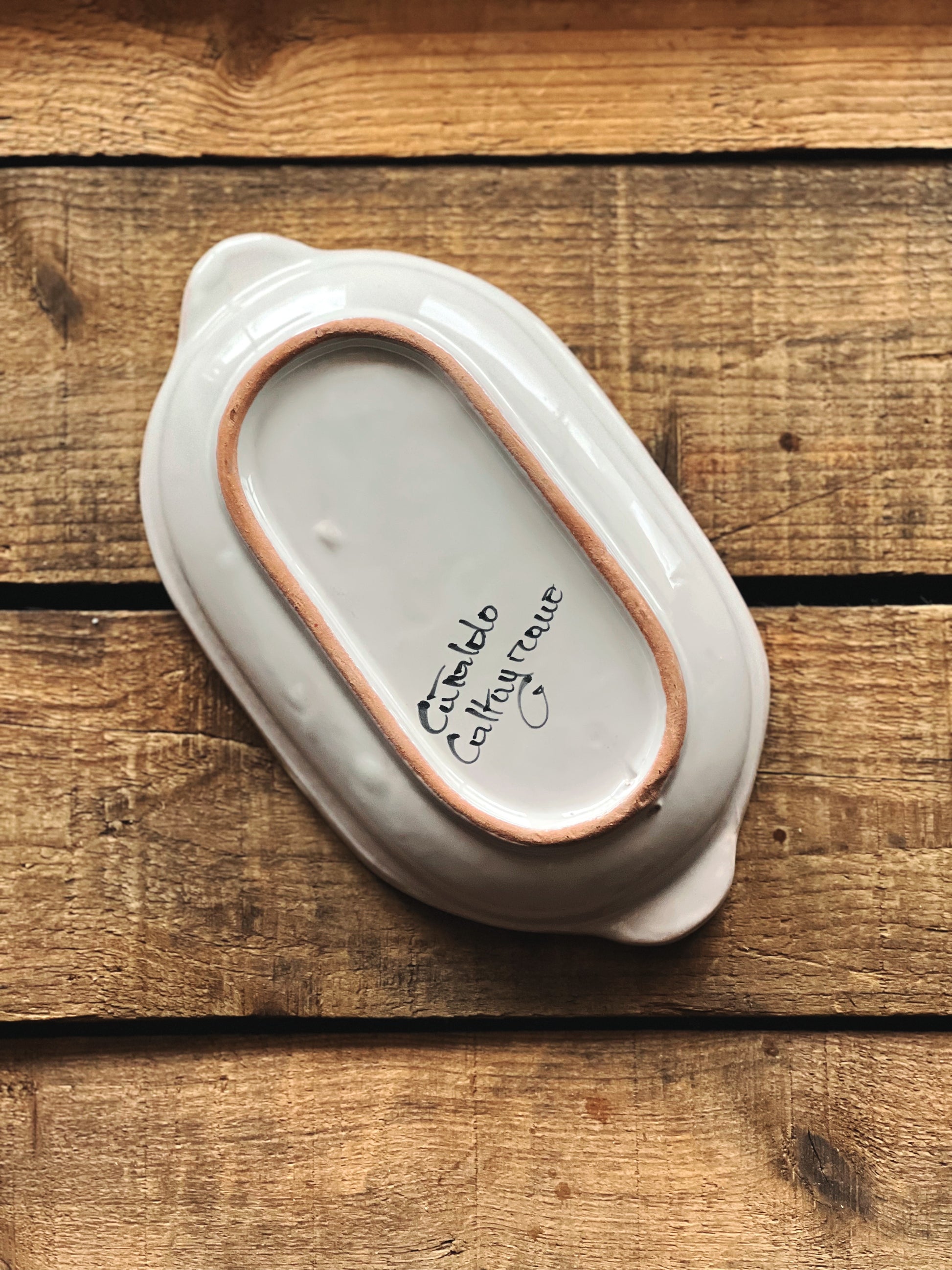 Hand Painted Vintage Ceramic Tray / Platter Made in Italy