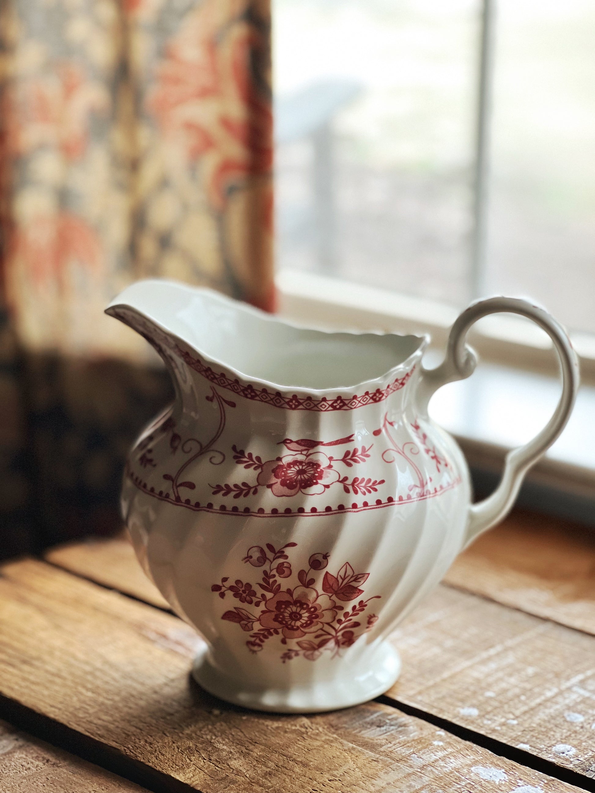 Vintage Johnson Brothers Indies Pink Pitcher