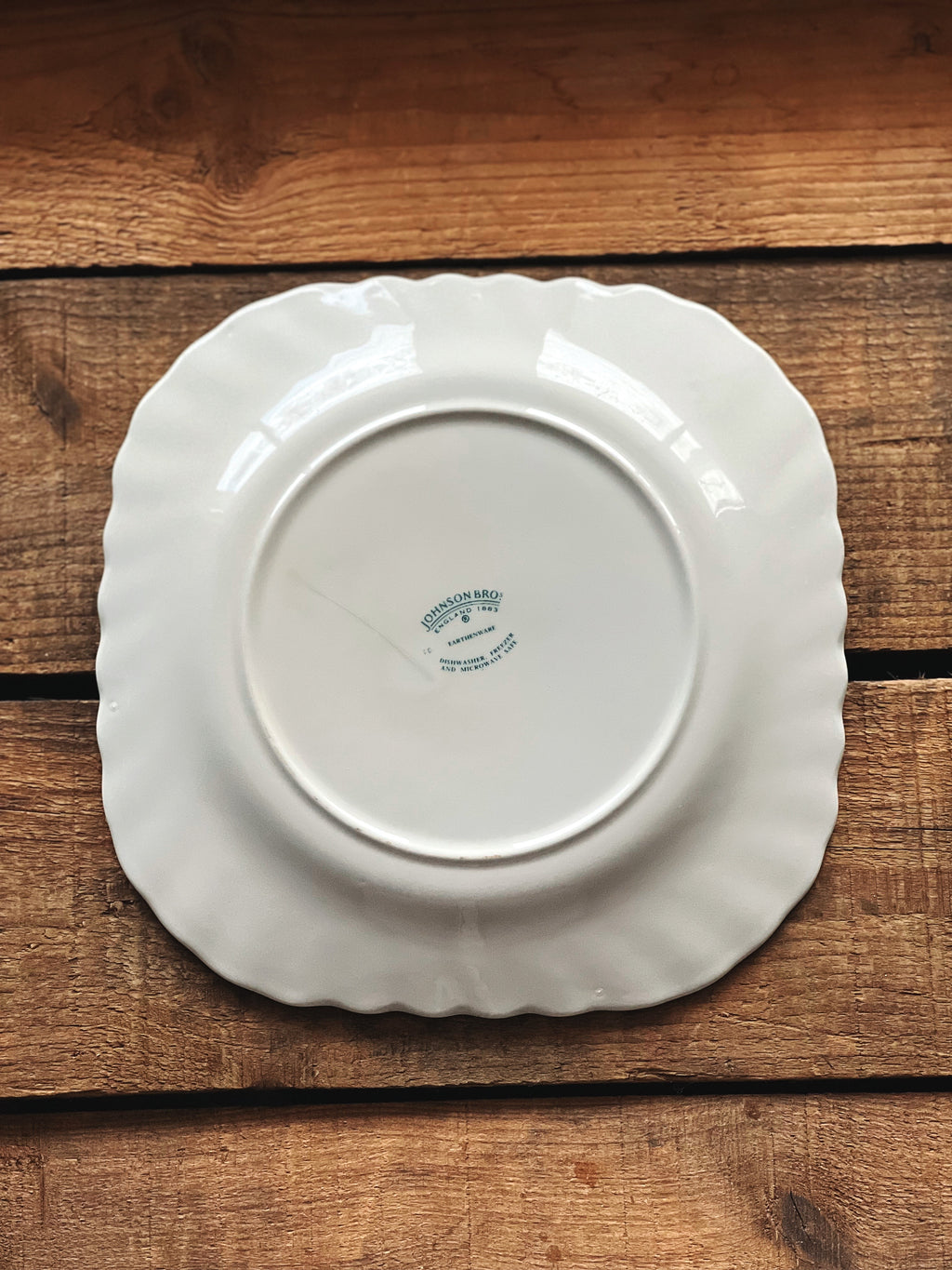 Vintage Johnson Brothers Indies Pink Square Salad Plate