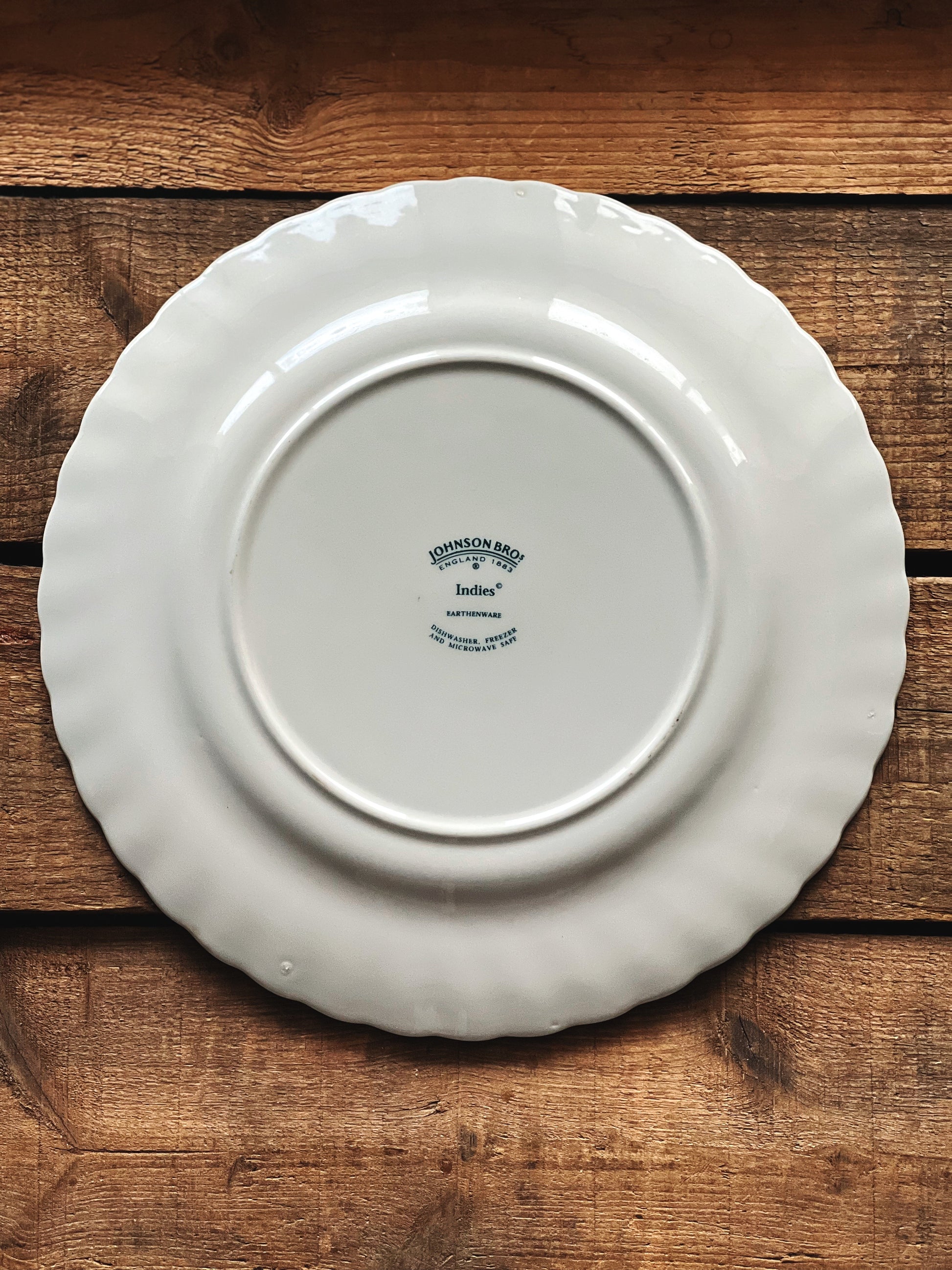 Vintage Johnson Brothers Indies Pink Dinner Plate