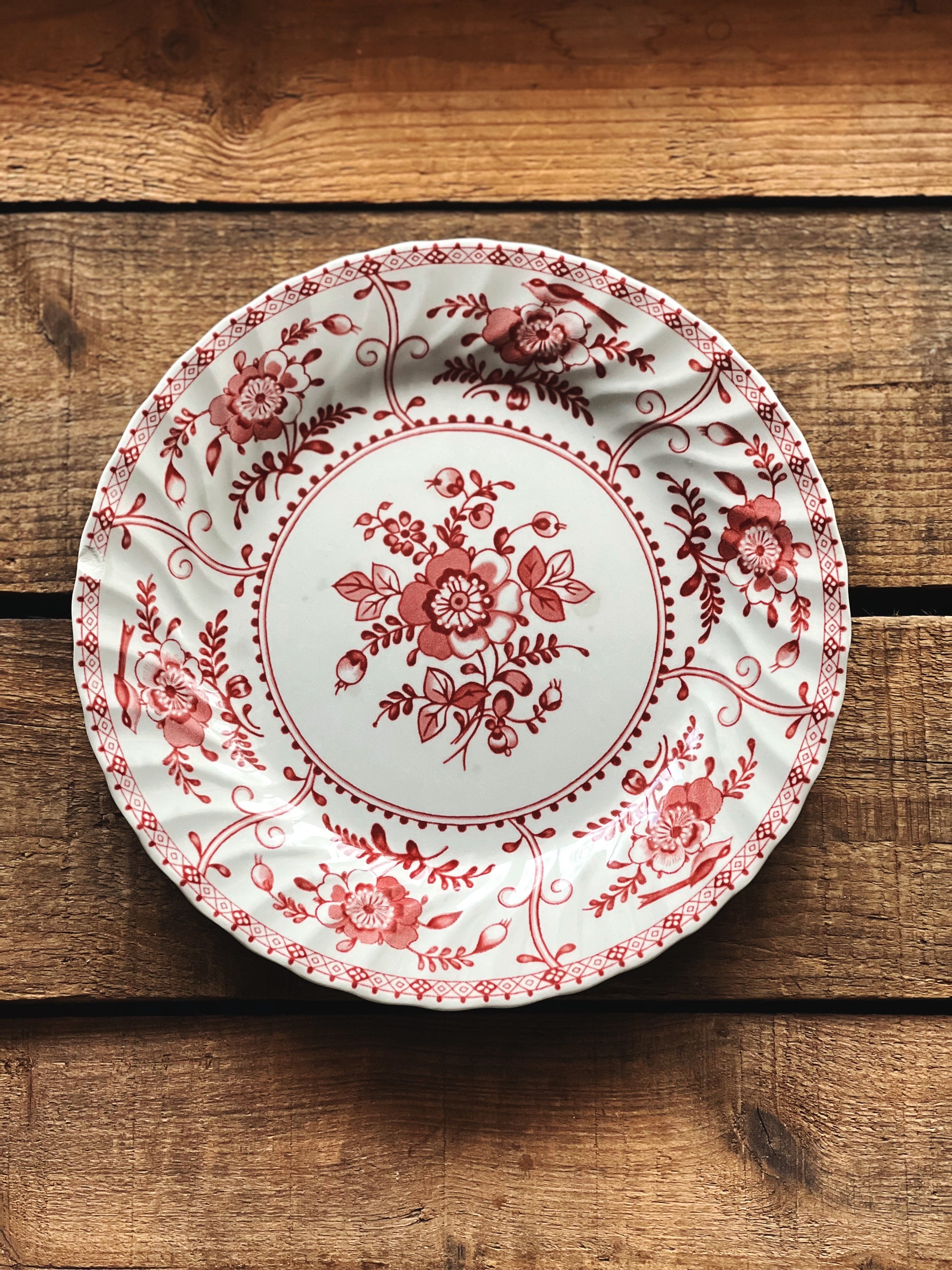 Vintage Johnson Brothers Indies Pink Salad Plate