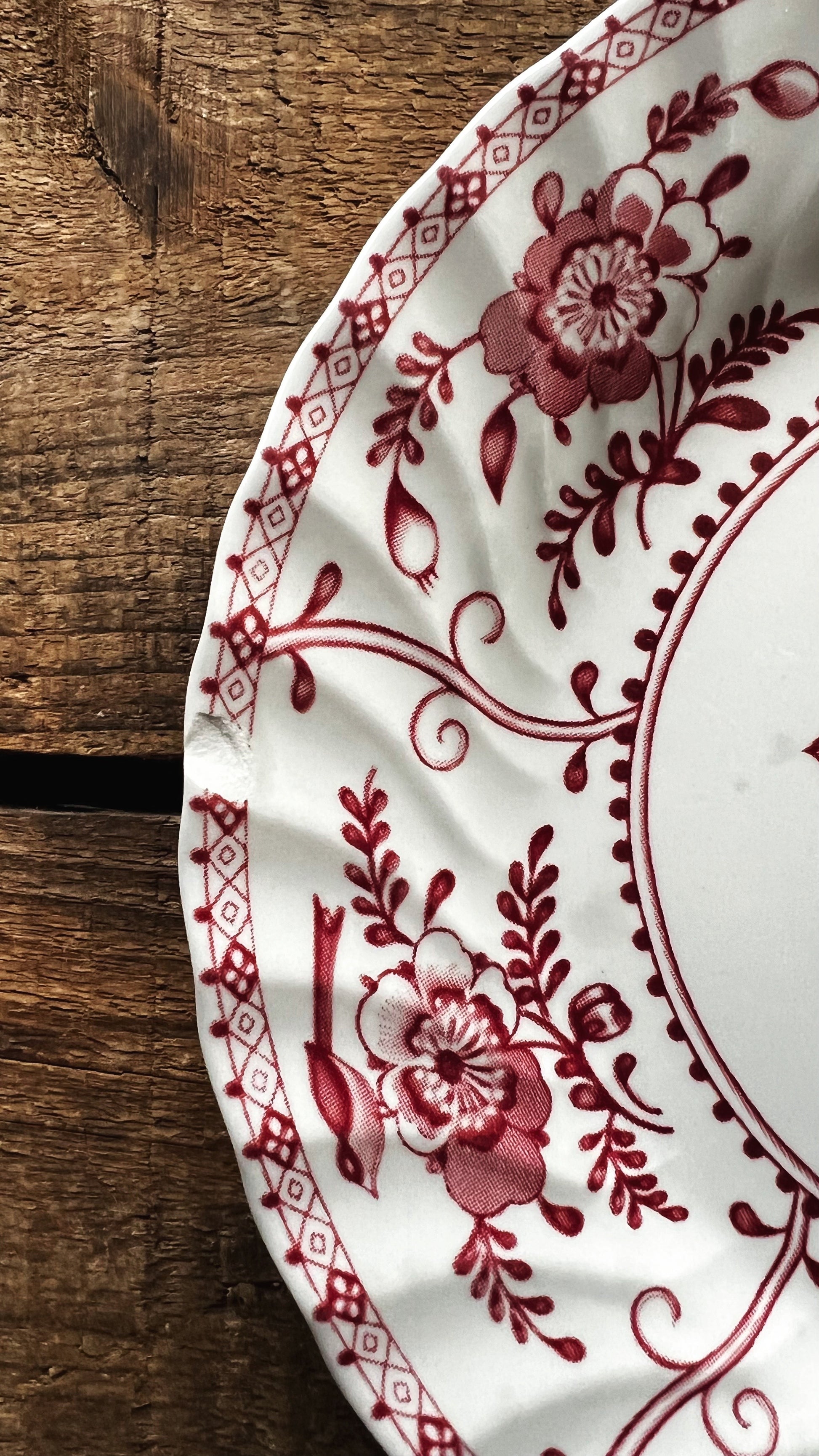 Vintage Johnson Brothers Indies Pink Salad Plate