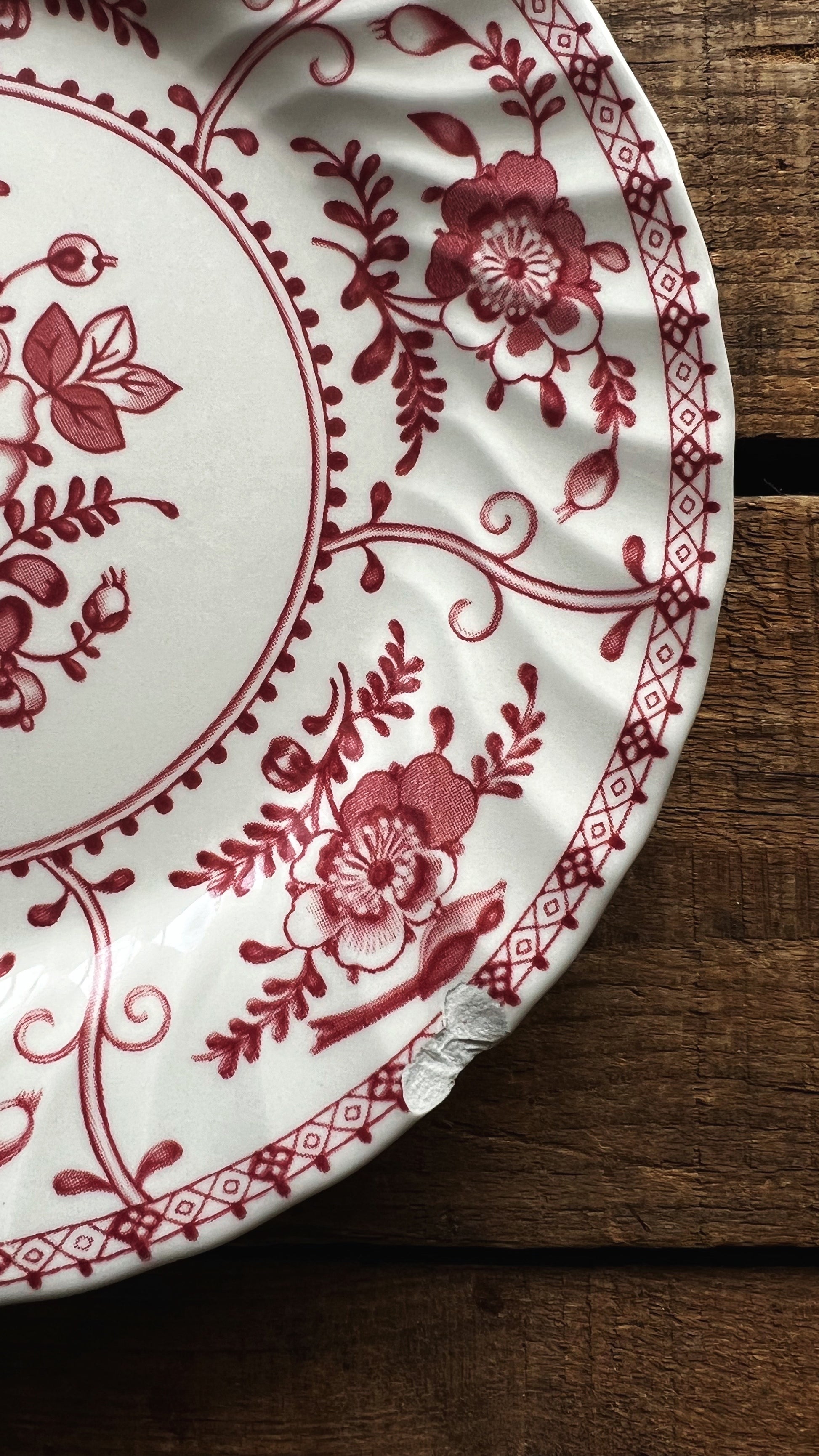 Vintage Johnson Brothers Indies Pink Salad Plate