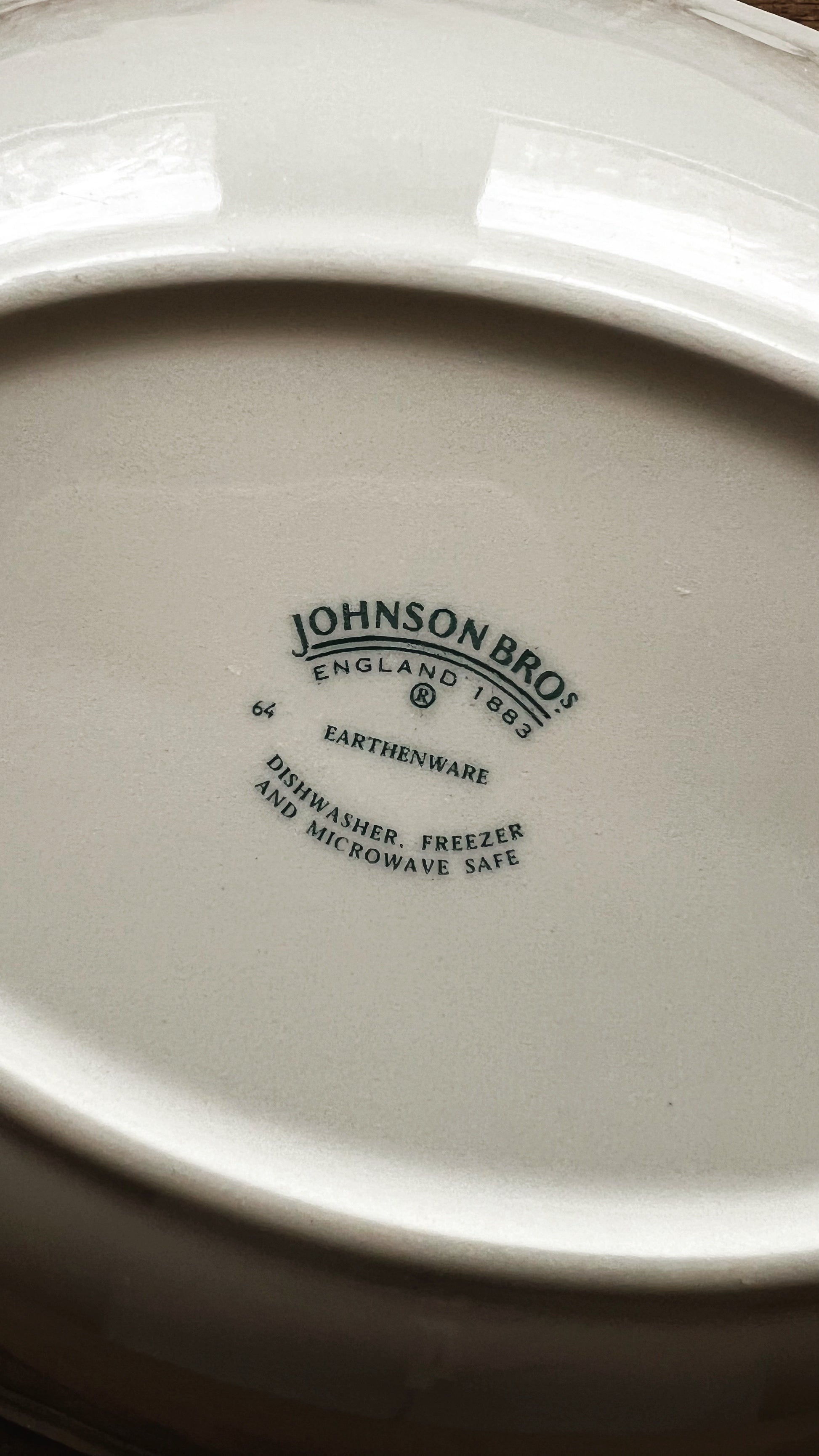 Vintage Johnson Brothers Indies Pink Oval Vegetable Bowl