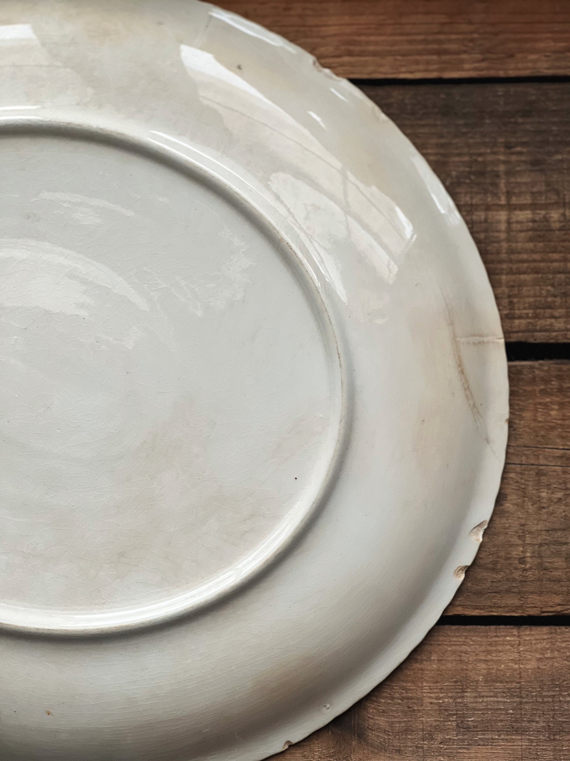 Vintage Yellow Floral Oval Serving Platter