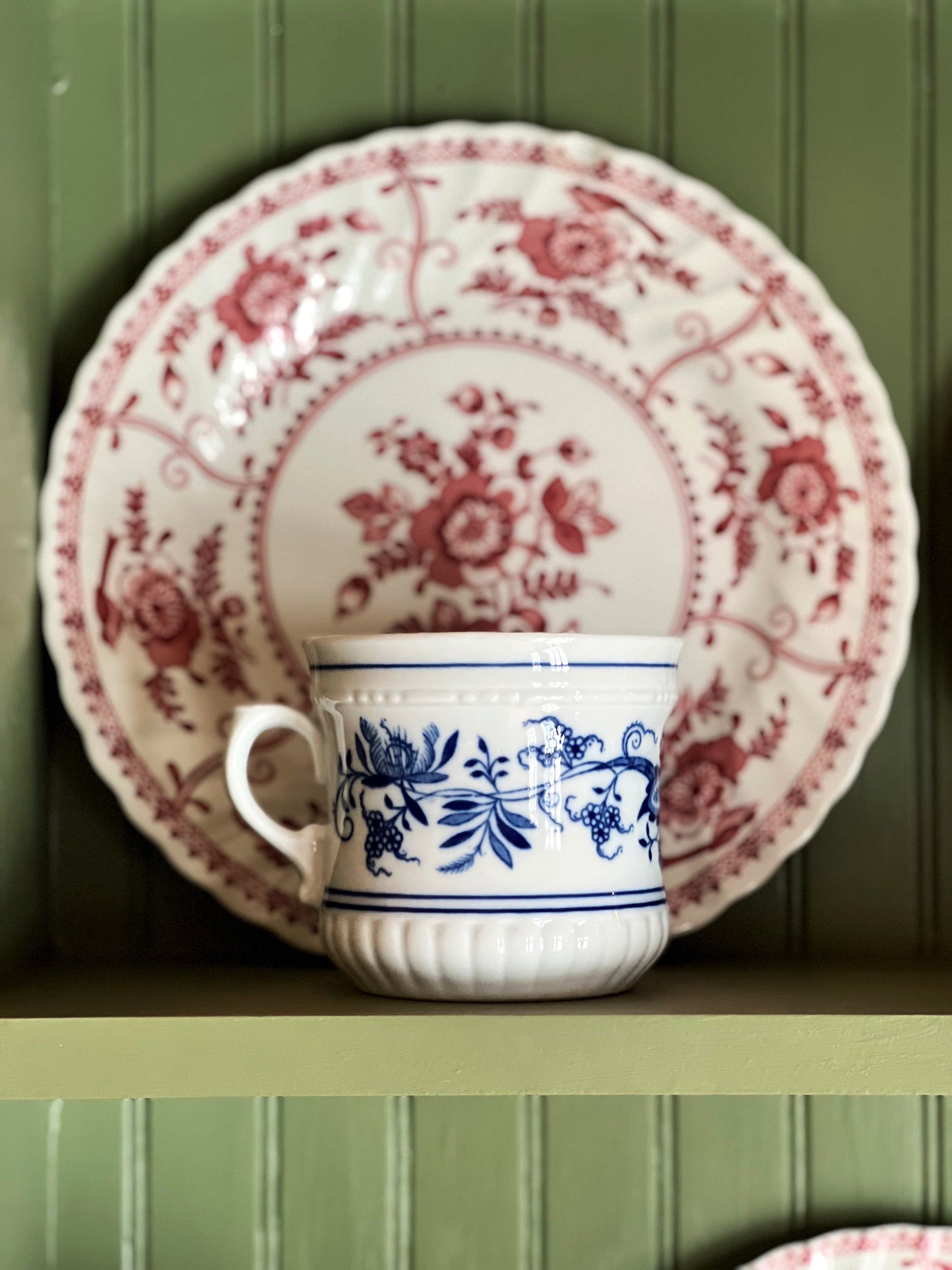 Vintage Zwiebelmuster Blue Onion Mug