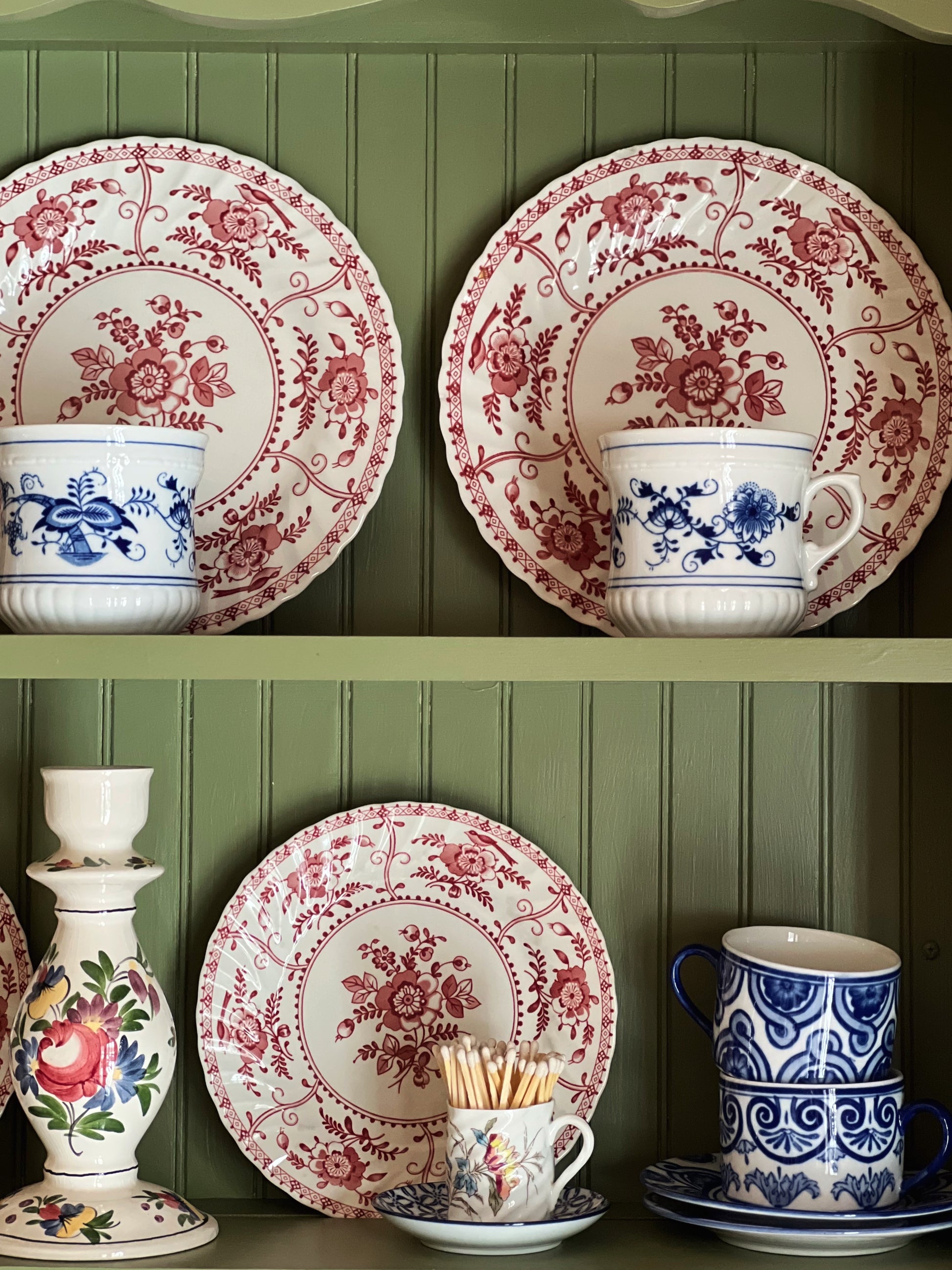 Vintage Johnson Brothers Indies Pink Salad Plate