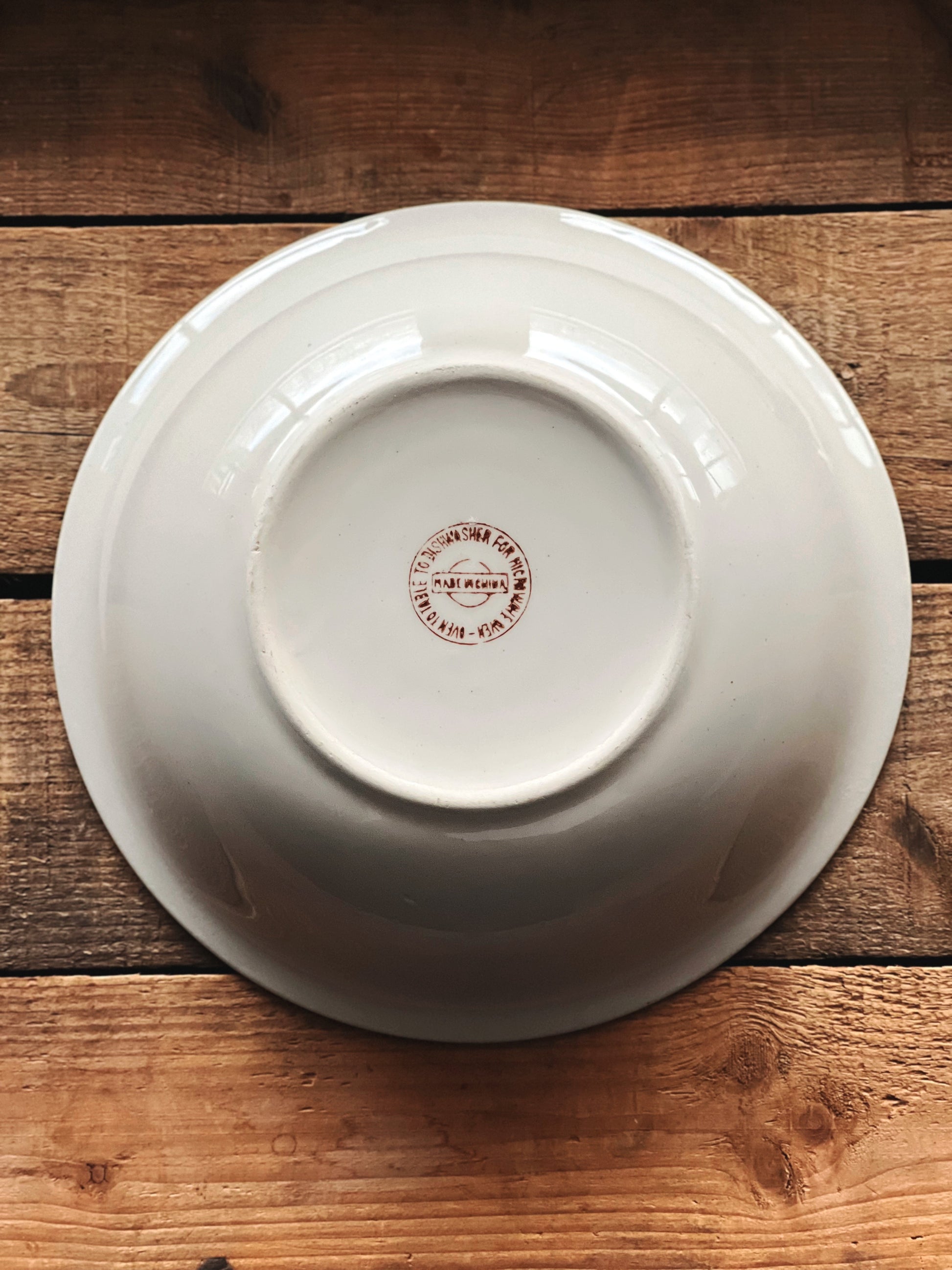 Vintage Round Stoneware Serving Bowl Home Sweet Home