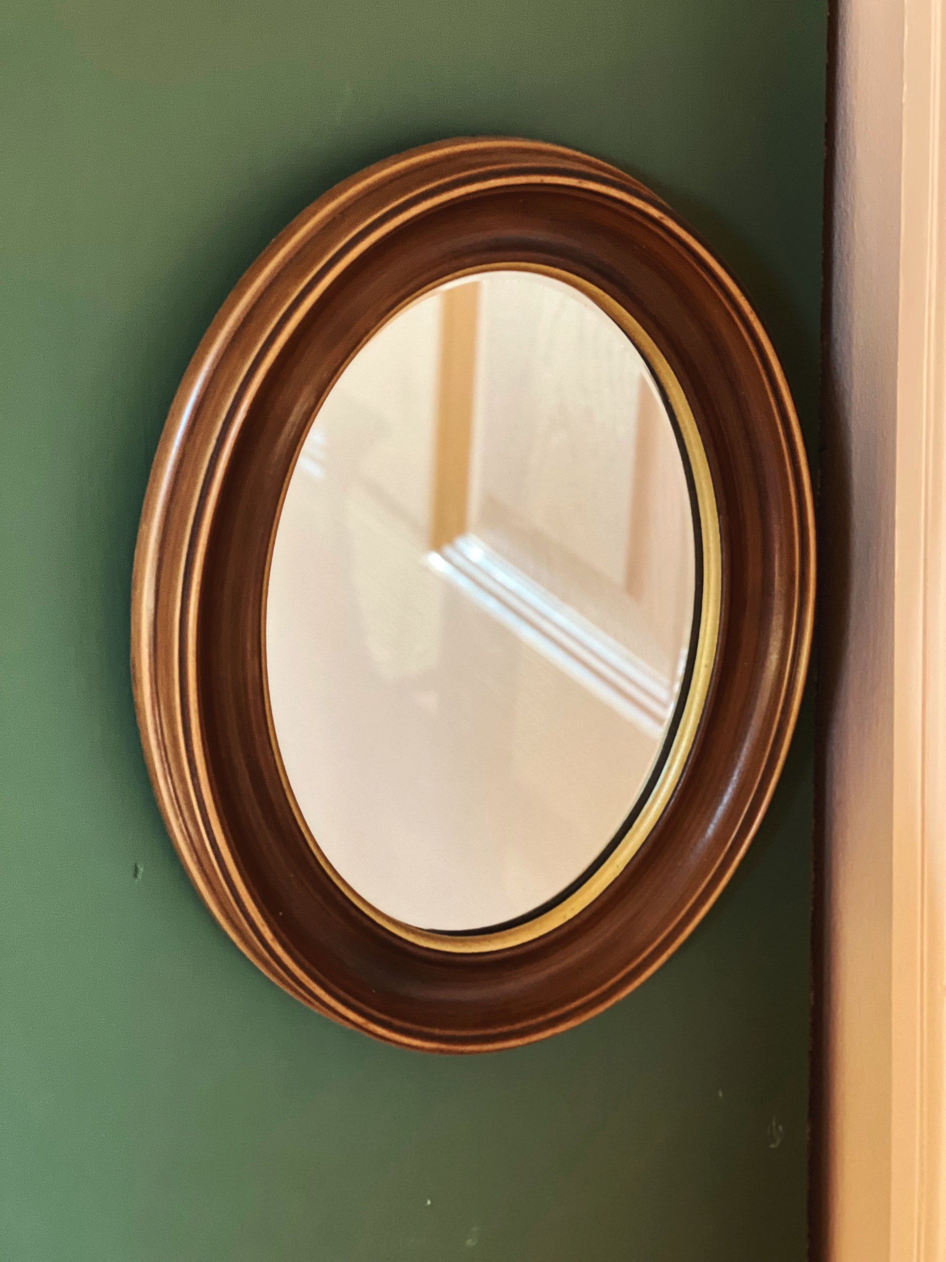 Vintage Wood Framed Mirror