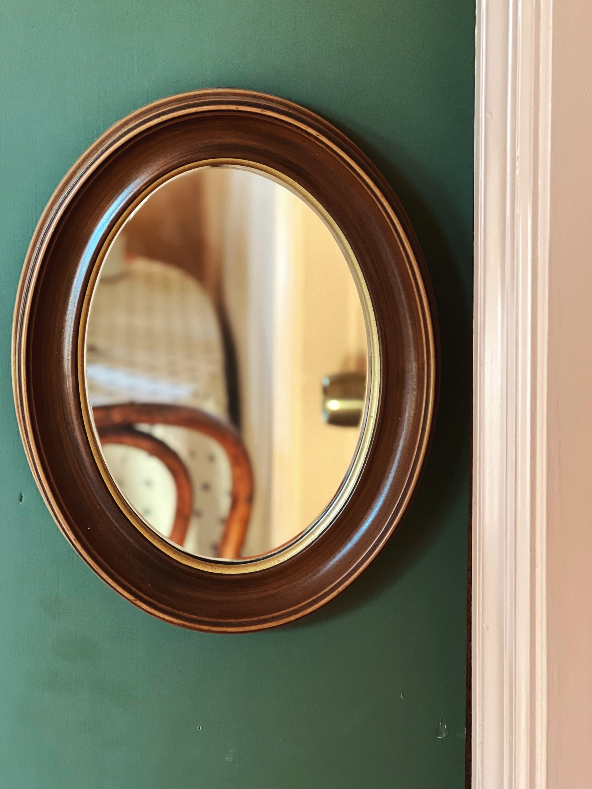 Vintage Wood Framed Mirror