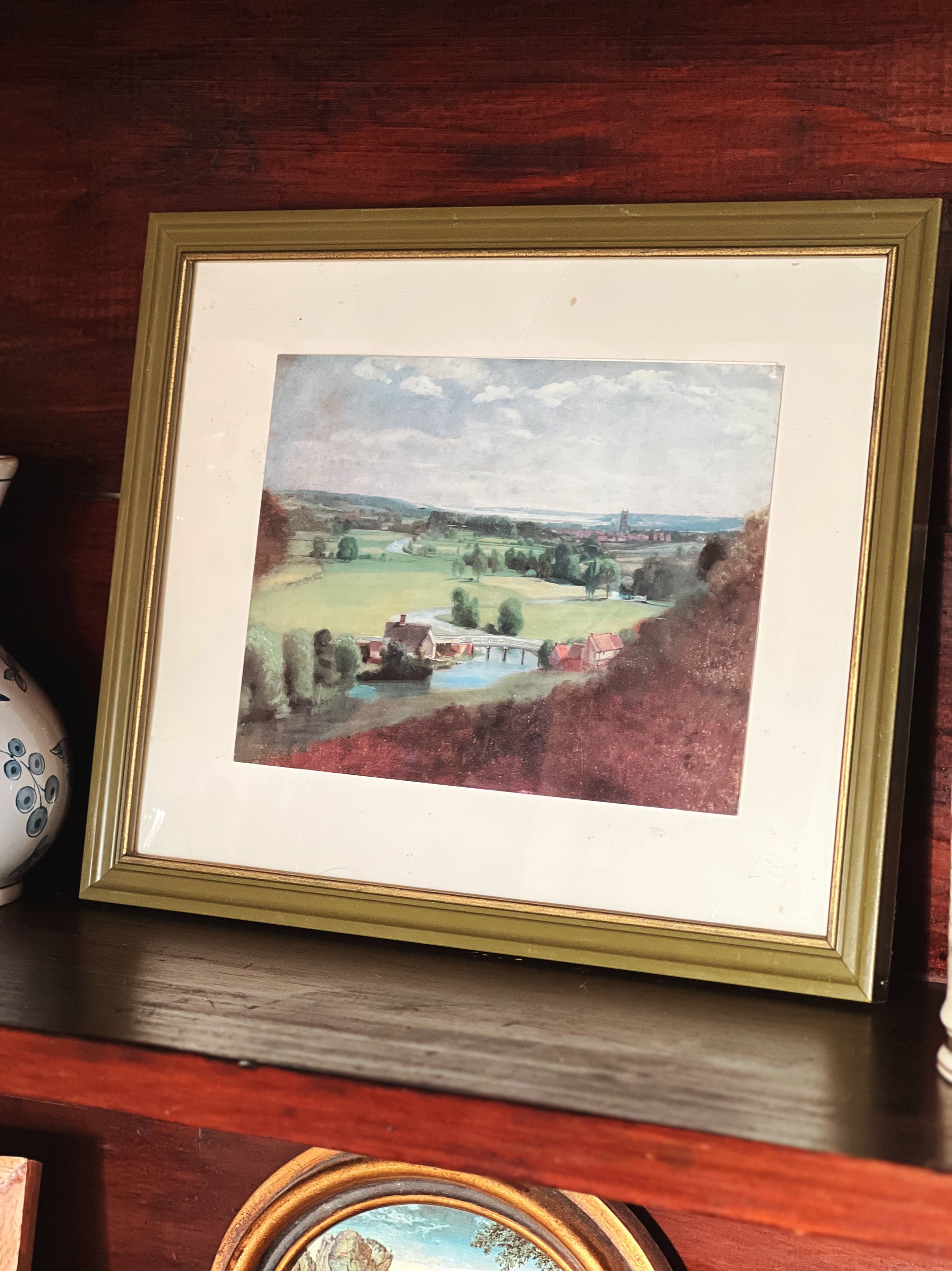 Vintage Framed Print John Constable The Valley of the Stour