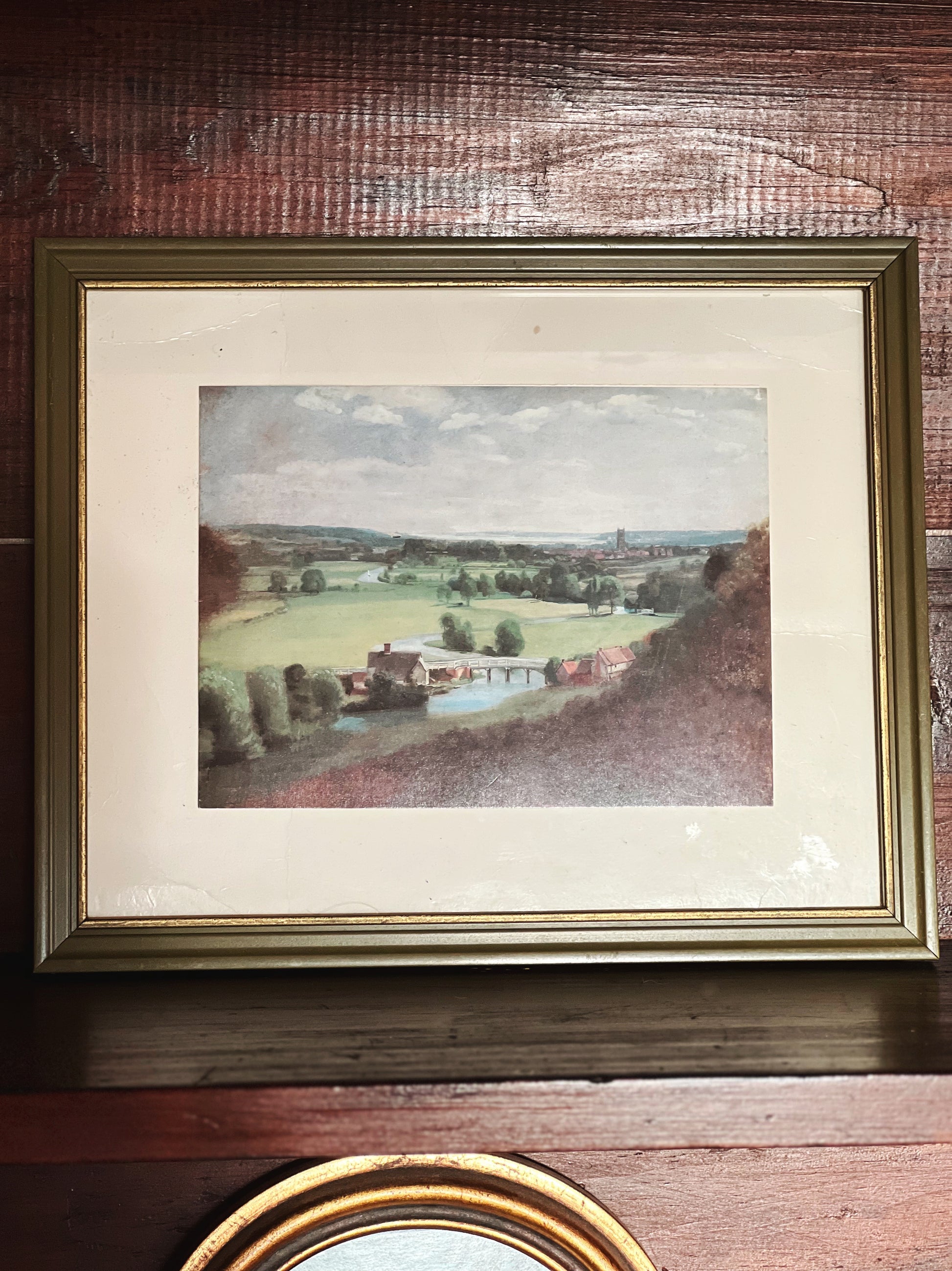 Vintage Framed Print John Constable The Valley of the Stour