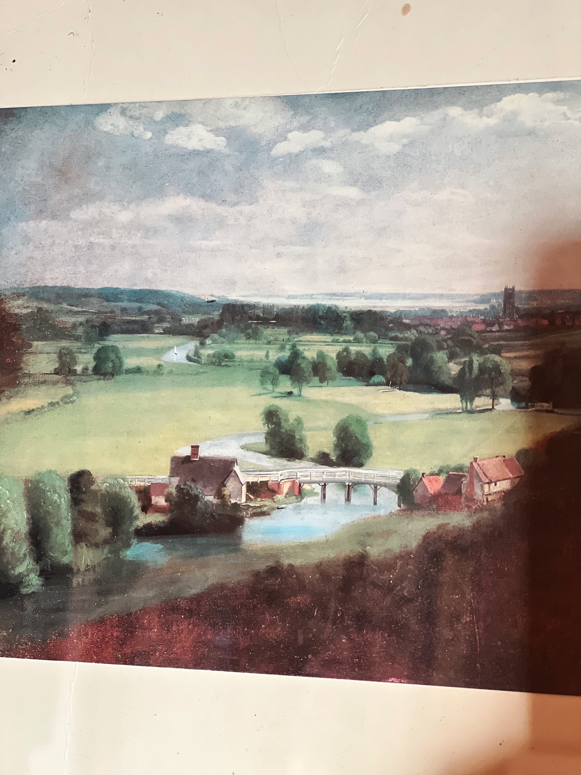 Vintage Framed Print John Constable The Valley of the Stour