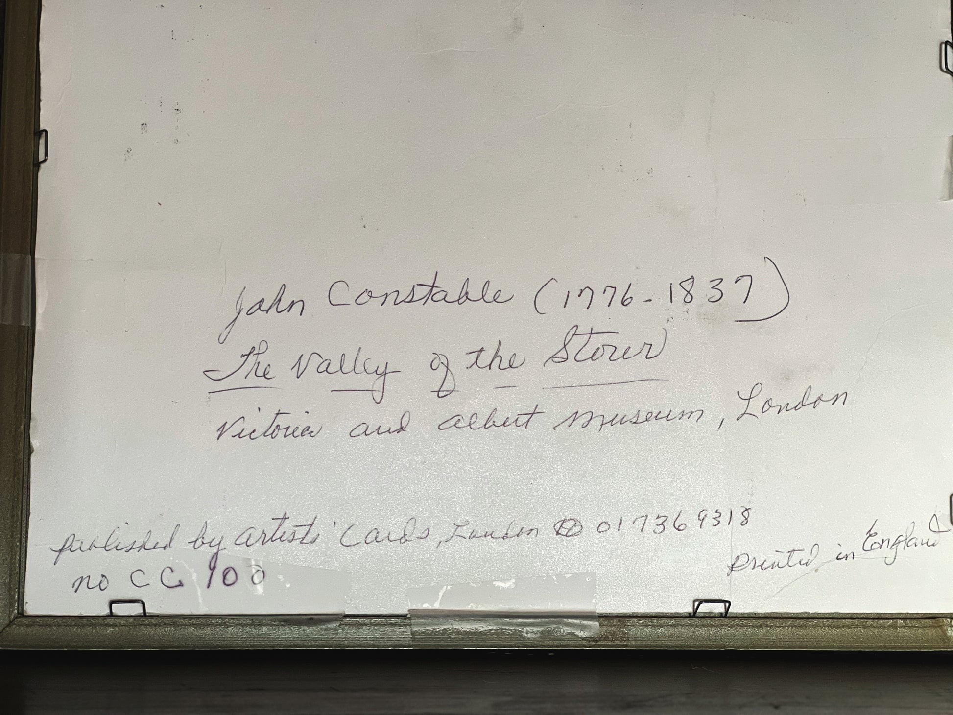 Vintage Framed Print John Constable The Valley of the Stour