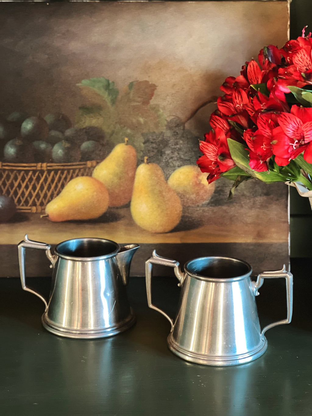 Vintage Tennessee Pewter 1996 Sugar Bowl & Creamer Set