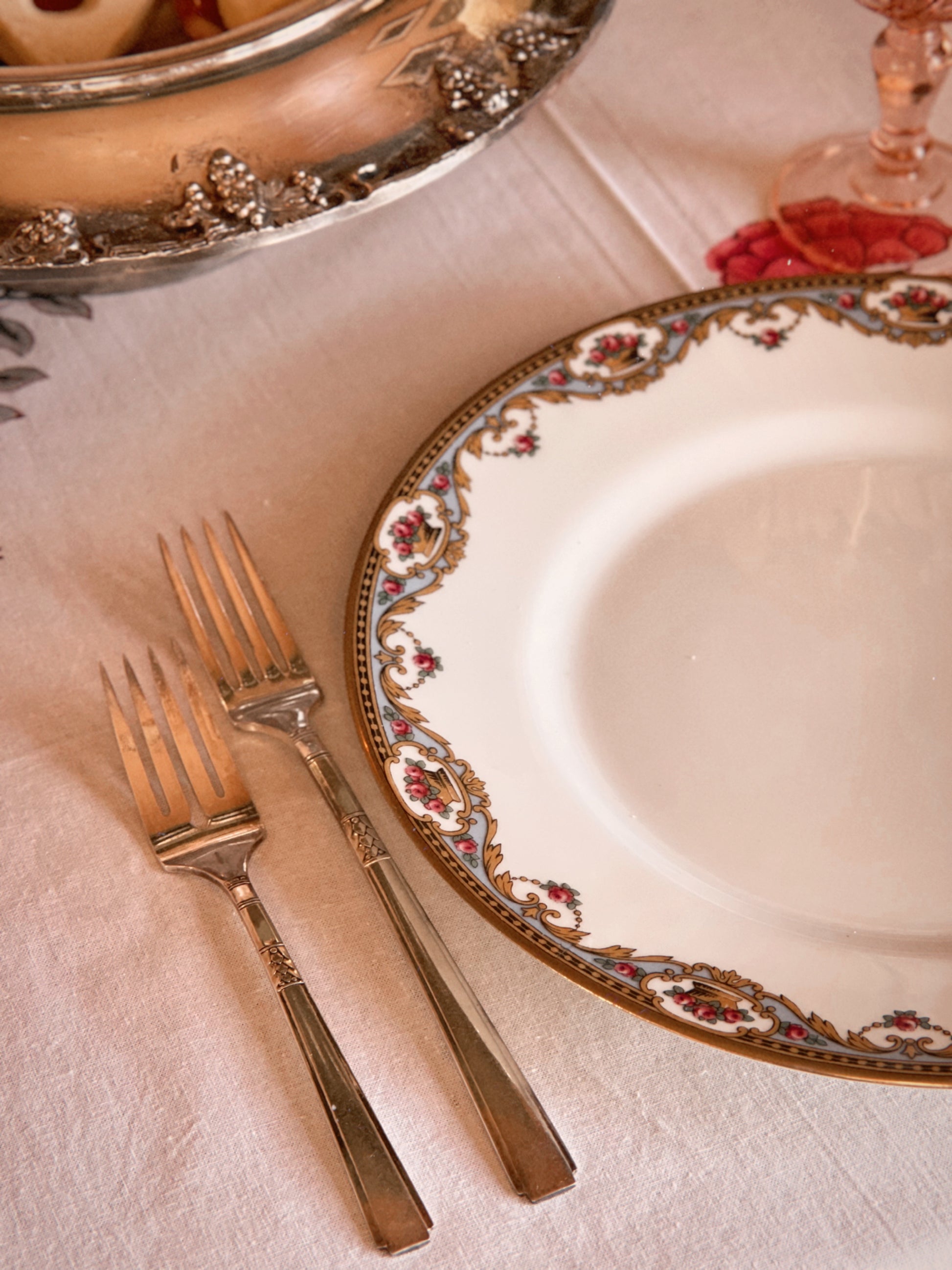 Curated Dinner for 2 Vintage Table Setting Bundle