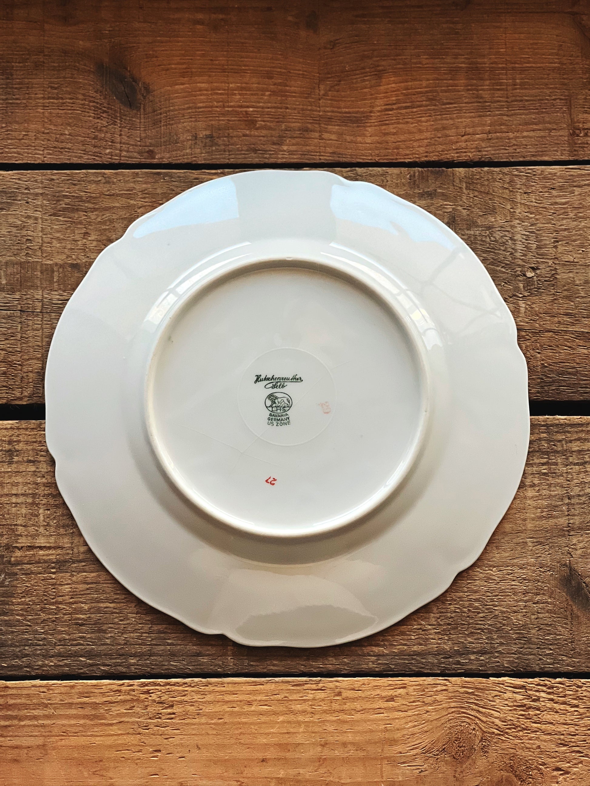 Vintage Hutschenreuther Bavaria Franklin Salad Plate | US Zone German Porcelain