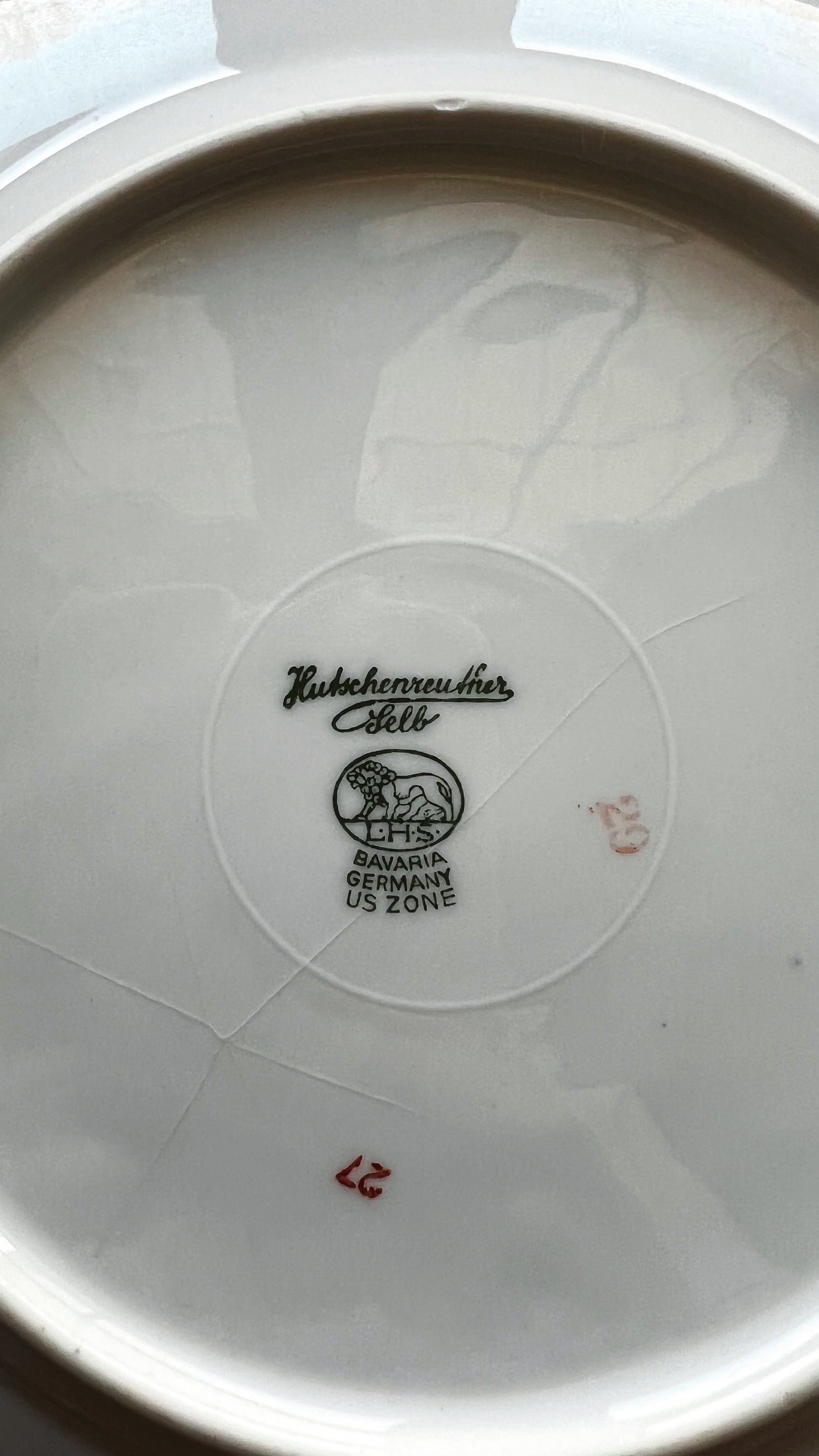 Vintage Hutschenreuther Bavaria Germany The Franklin Salad Plate