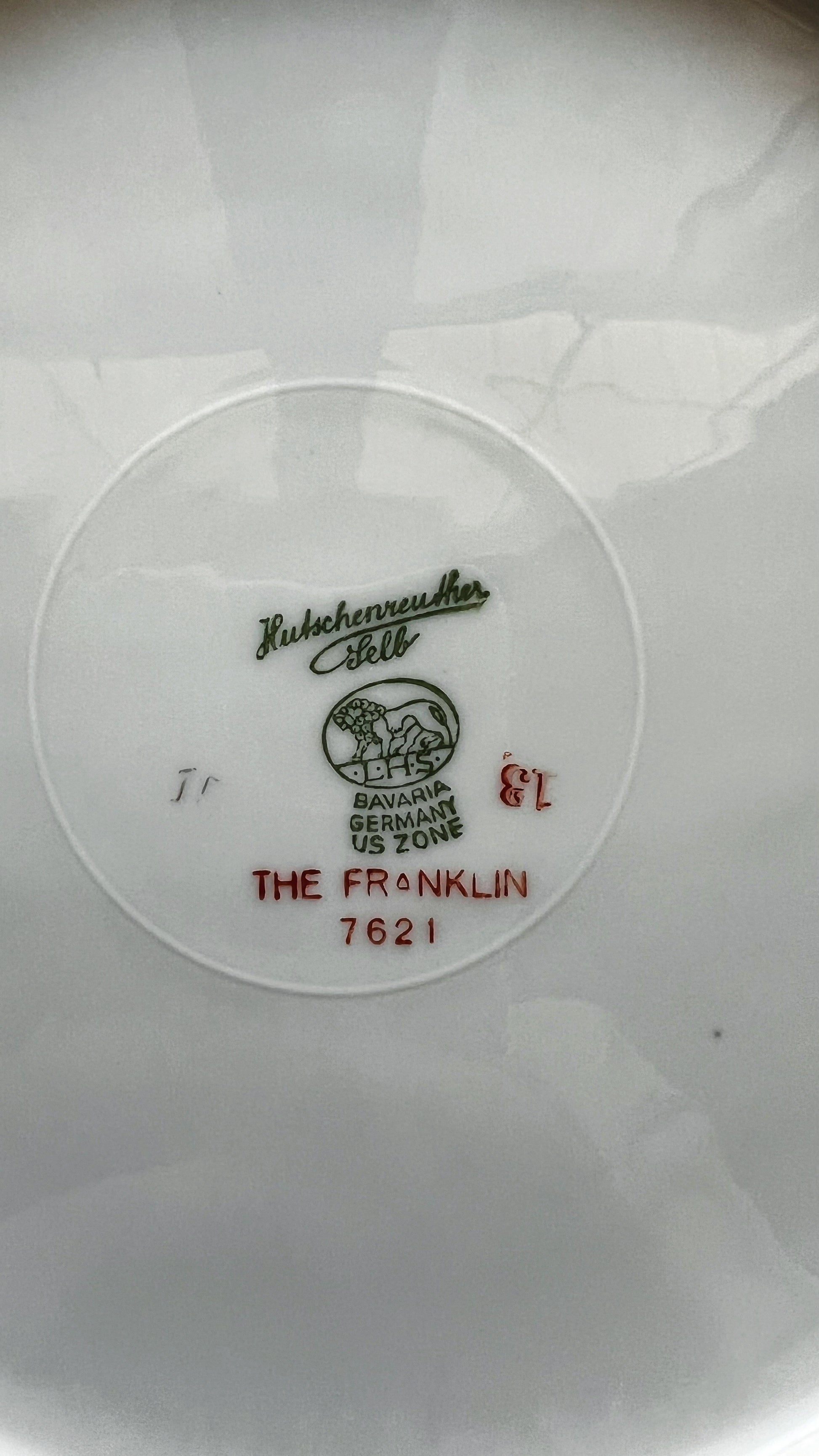 Vintage Hutschenreuther Bavaria Germany The Franklin Dinner Plate