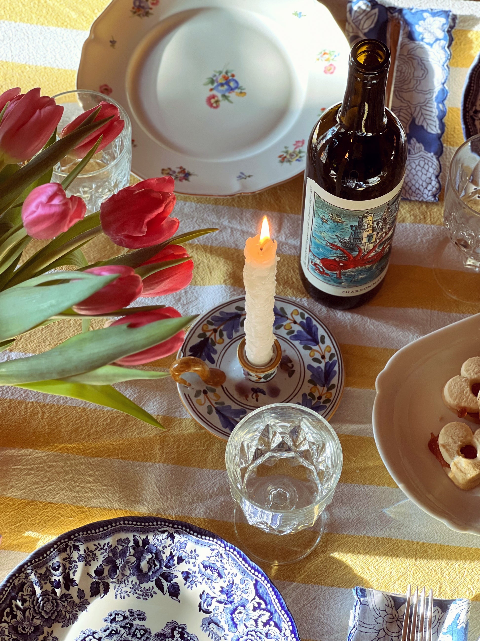 Hand Painted Vintage Candle Ring