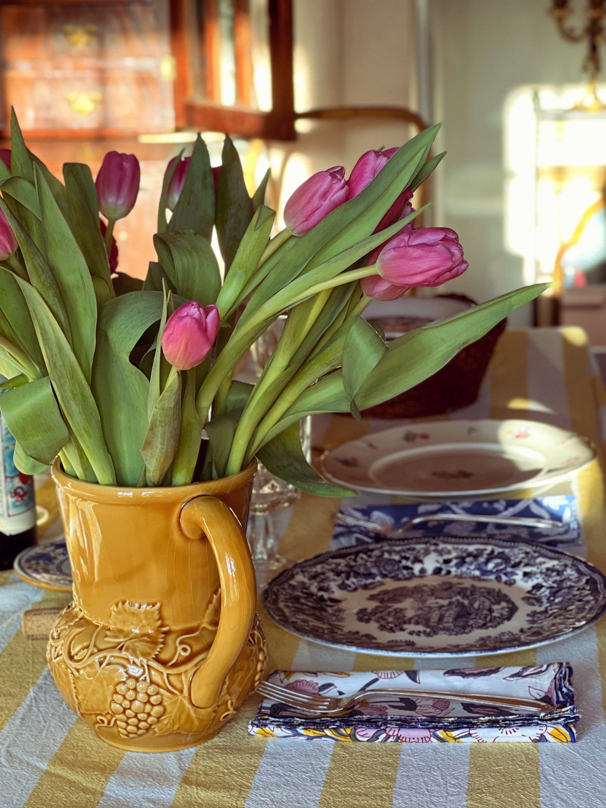Vintage Bordallo Pinheiro Portugal Amber Grape Pitcher