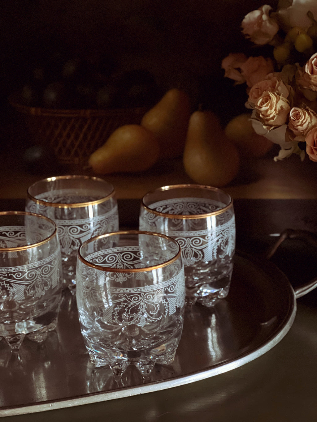 Vintage Set of 6 Cellini Double Old Fashioned Glasses