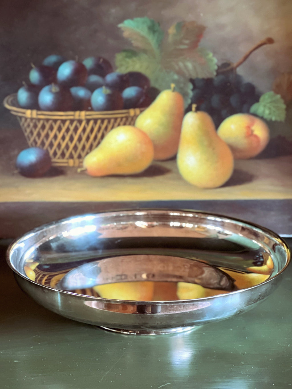 Vintage Wm A Rogers Round Footed Silver Serving Bowl