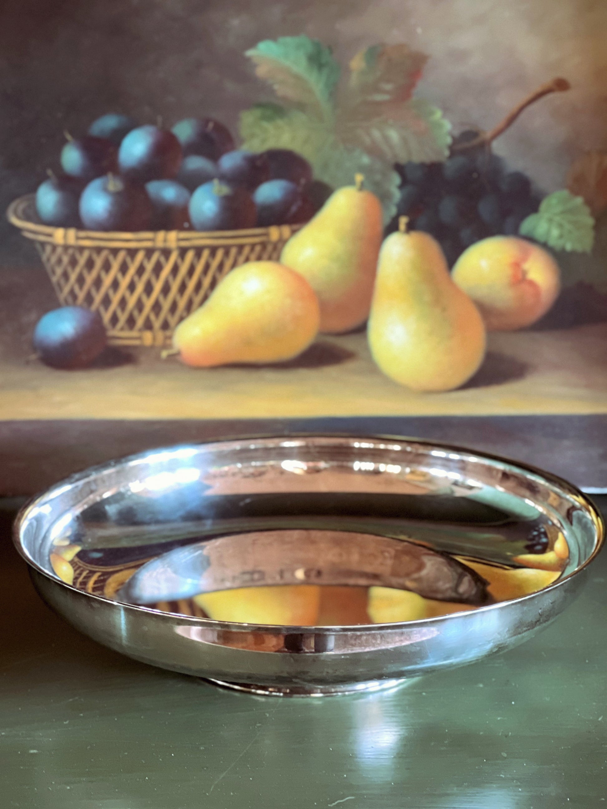 Vintage Wm A Rogers Round Footed Silver Serving Bowl