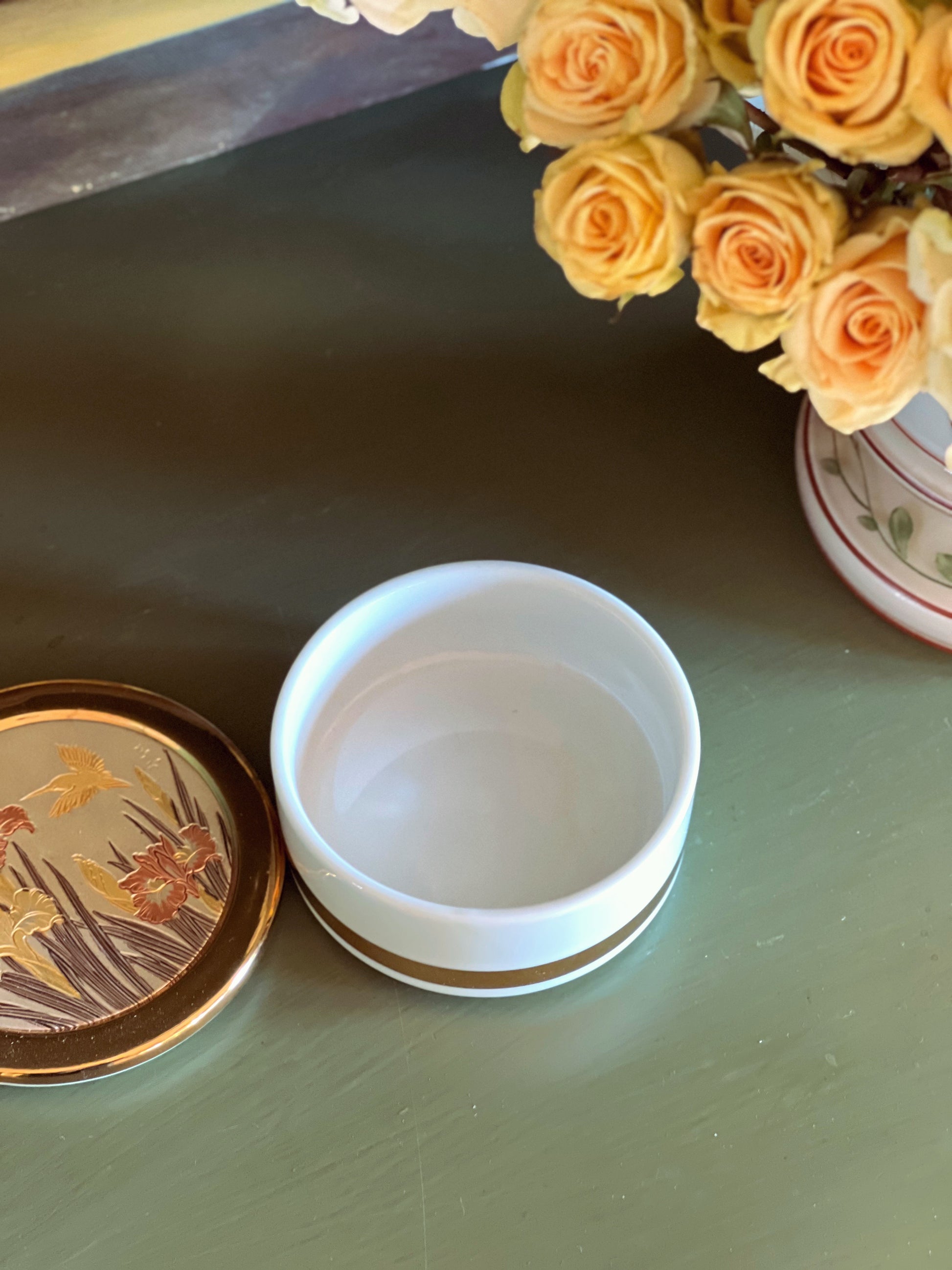 Vintage Hand Painted The Art of Chokin Japan Trinket Box