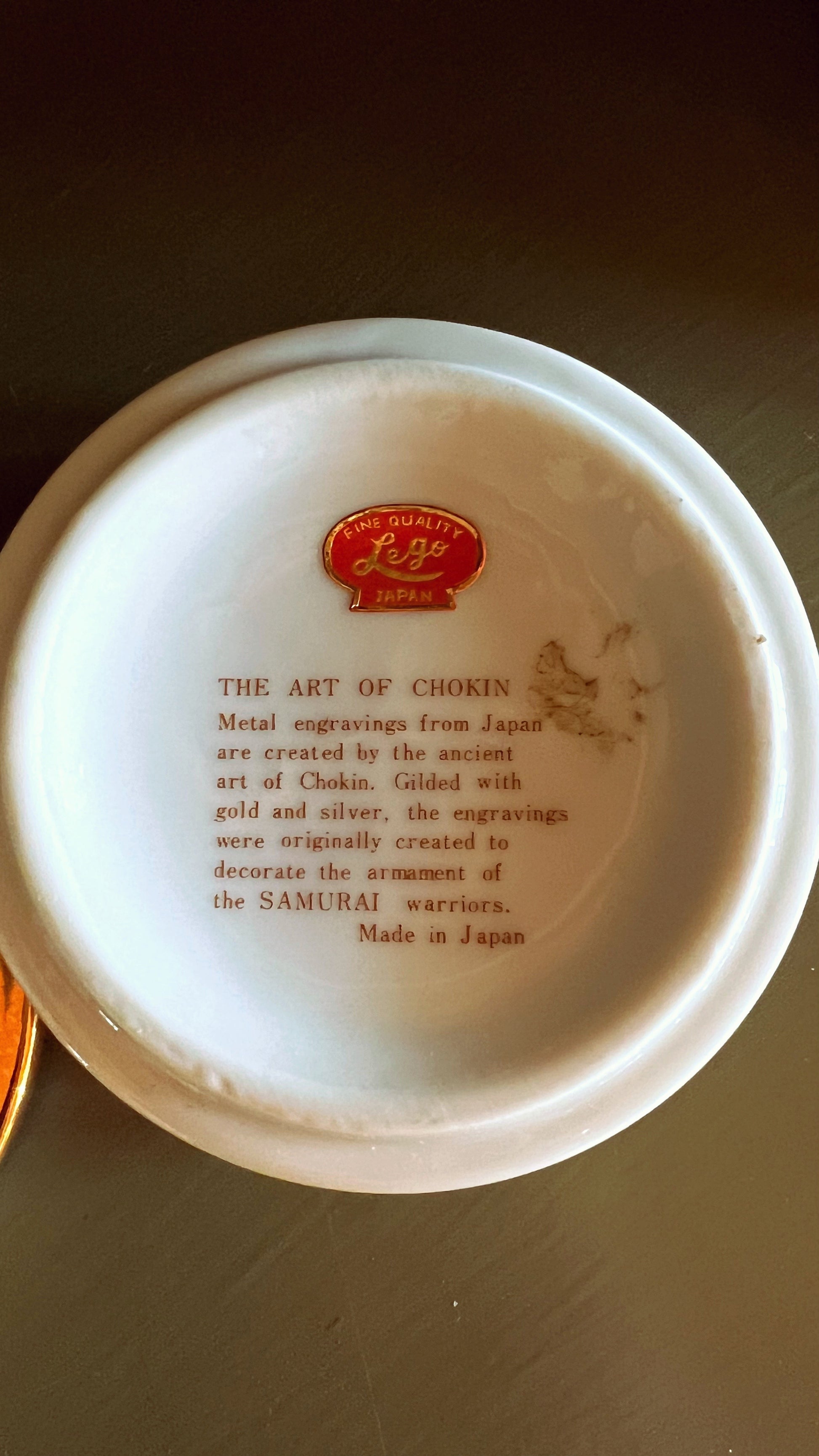 Vintage Hand Painted The Art of Chokin Japan Trinket Box