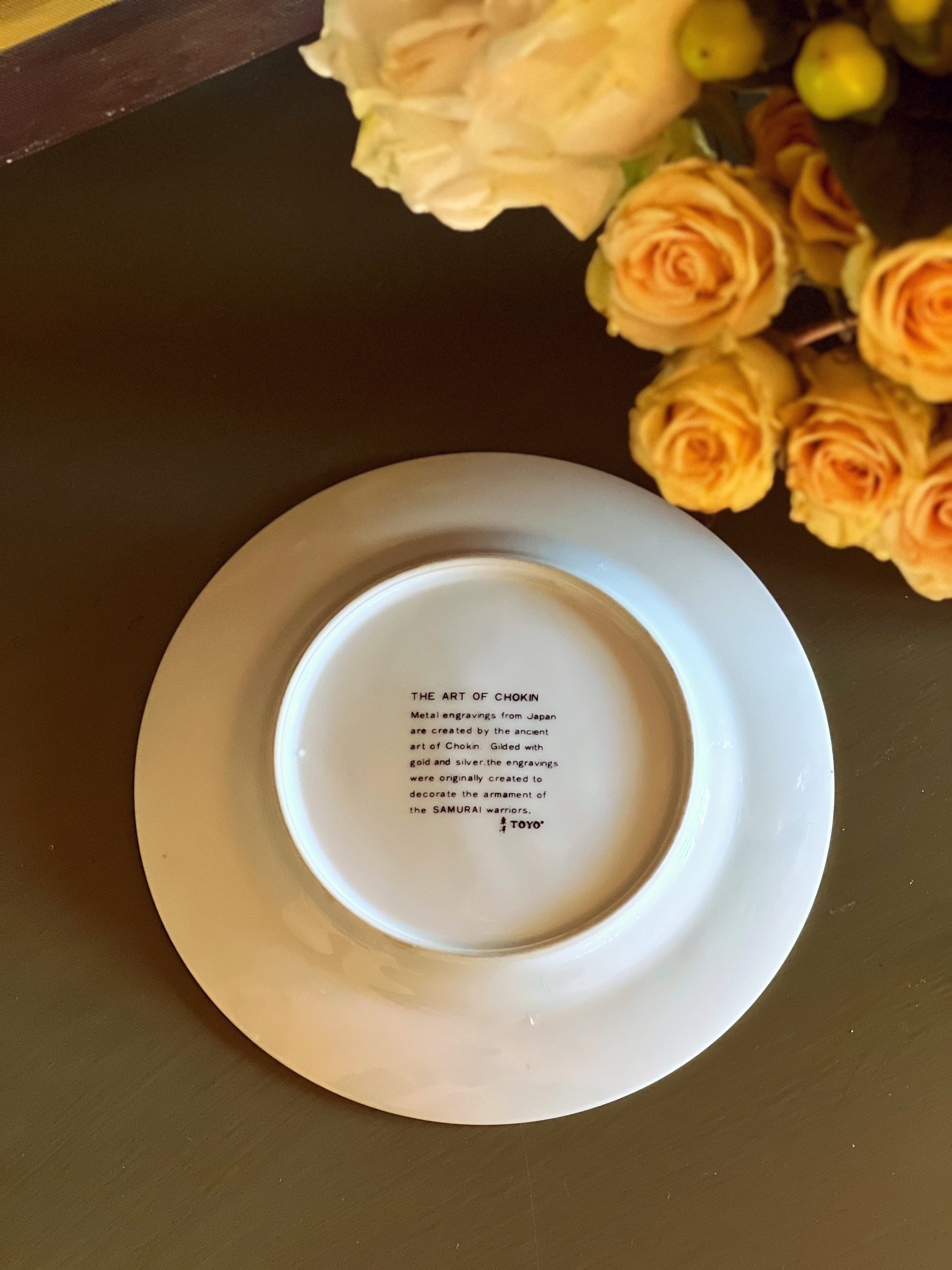 Vintage Hand Painted The Art of Chokin Japan Porcelain Plate