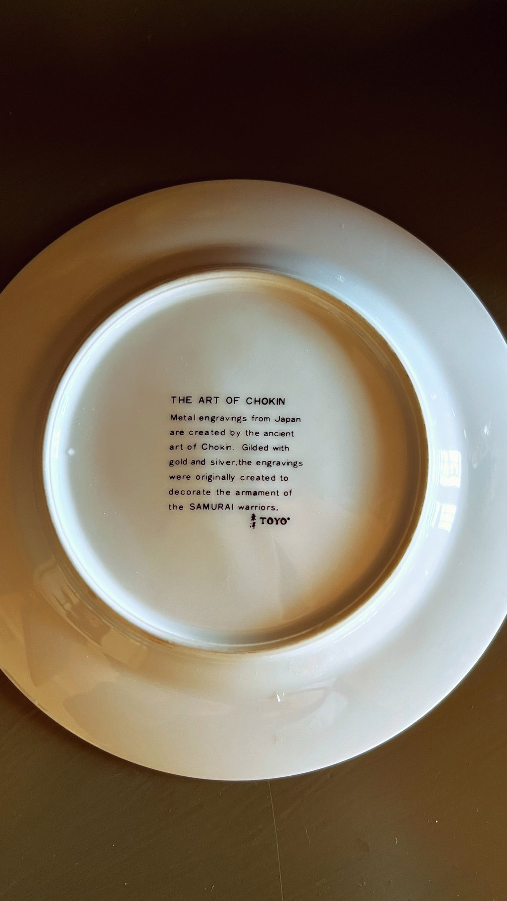 Vintage Hand Painted The Art of Chokin Japan Porcelain Plate