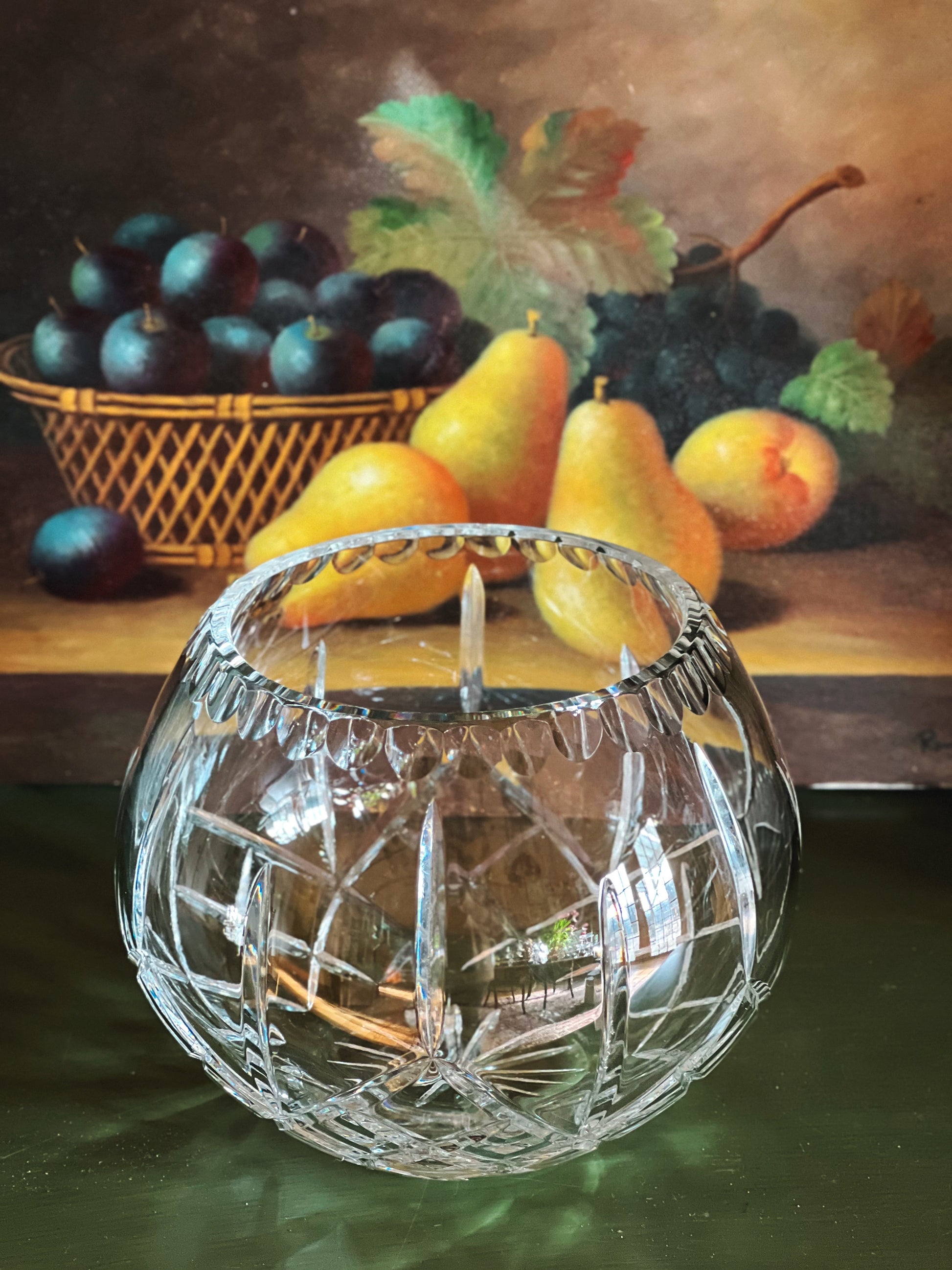 Vintage Round Crystal Bowl