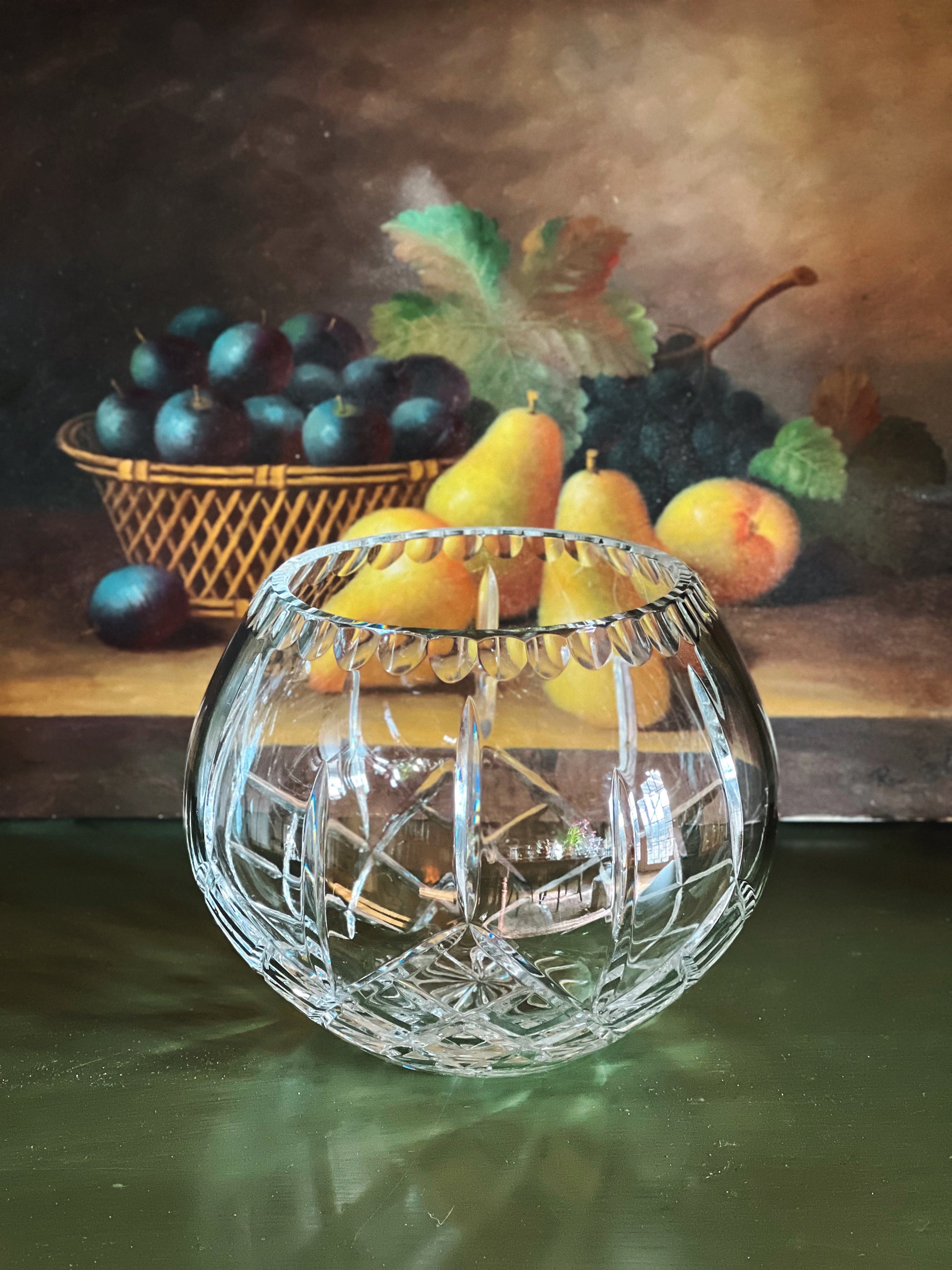 Vintage Round Crystal Bowl