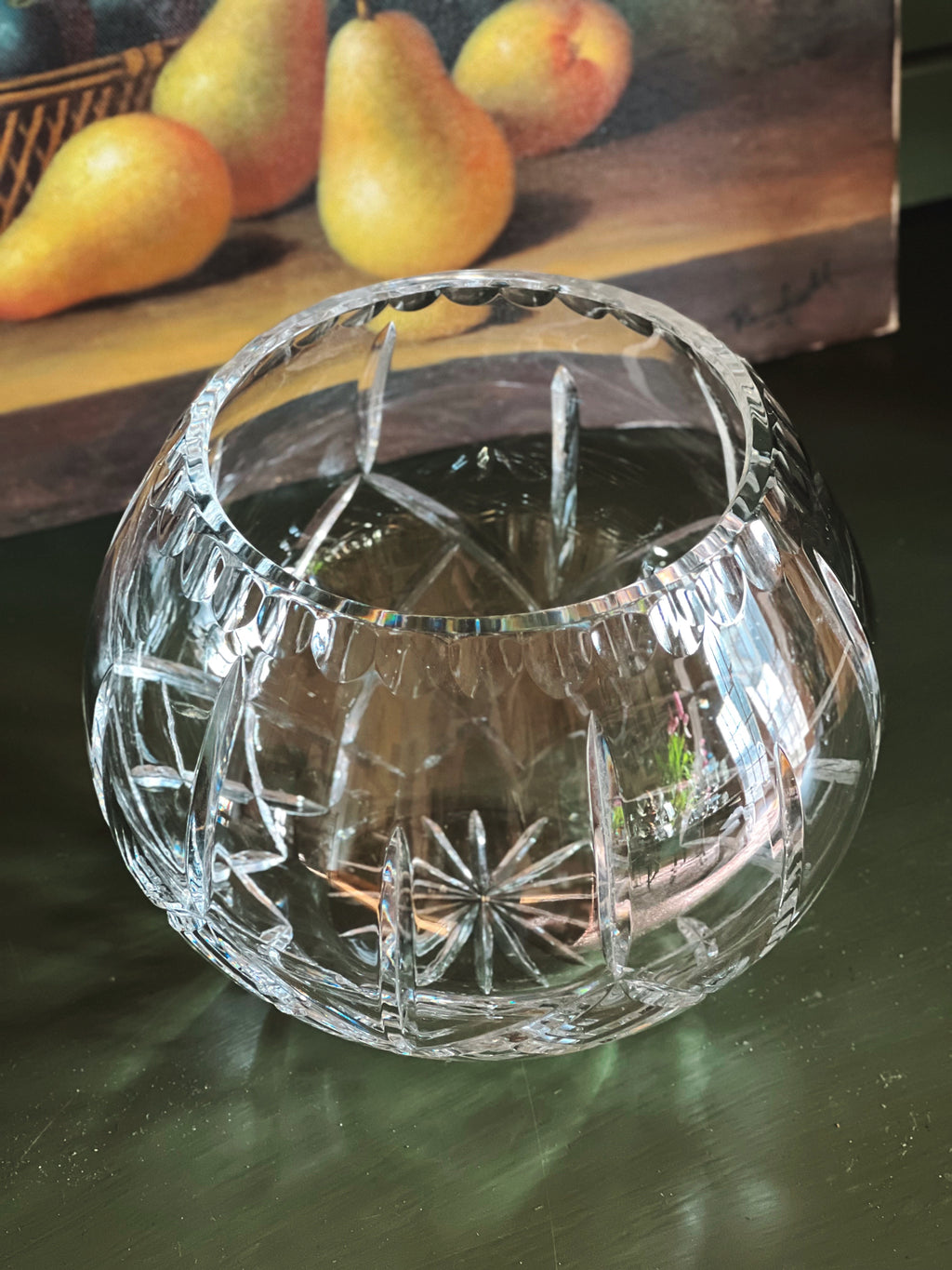 Vintage Round Crystal Bowl