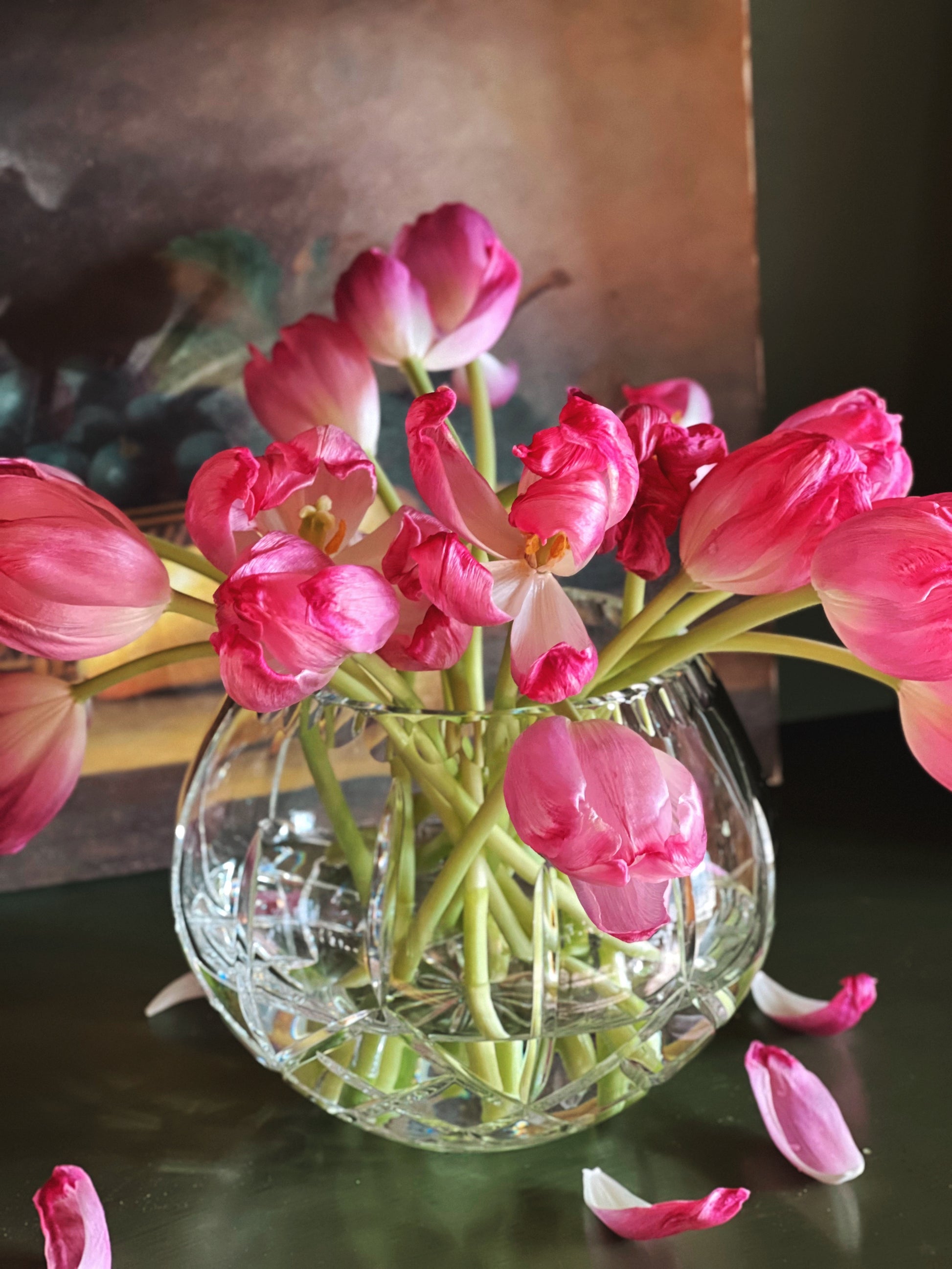 Vintage Round Crystal Bowl