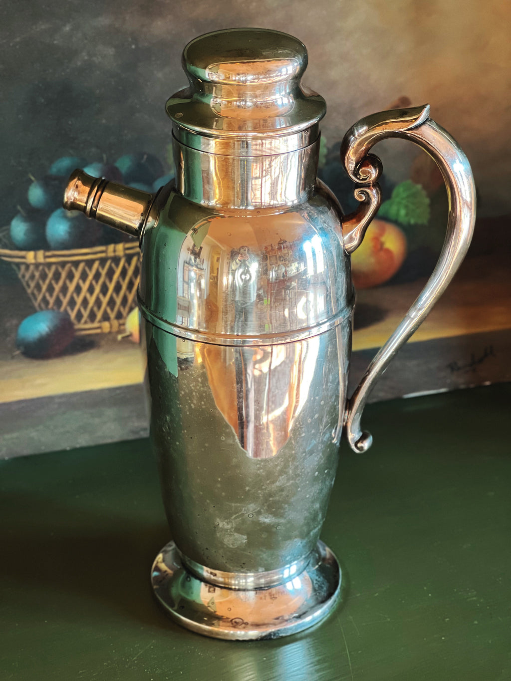 Vintage Art S Co Silver-Plated Art Deco Cocktail Shaker