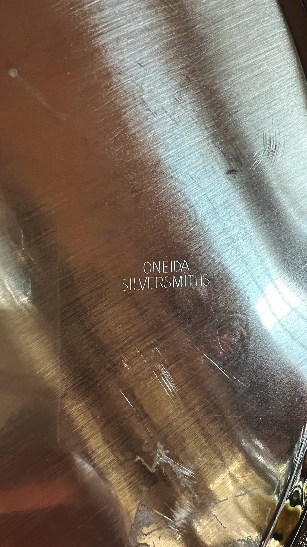 Vintage Oneida Silversmiths 12" Park Lane Round Silver Serving Tray