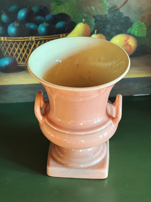 Vintage Glazed Pottery Urn