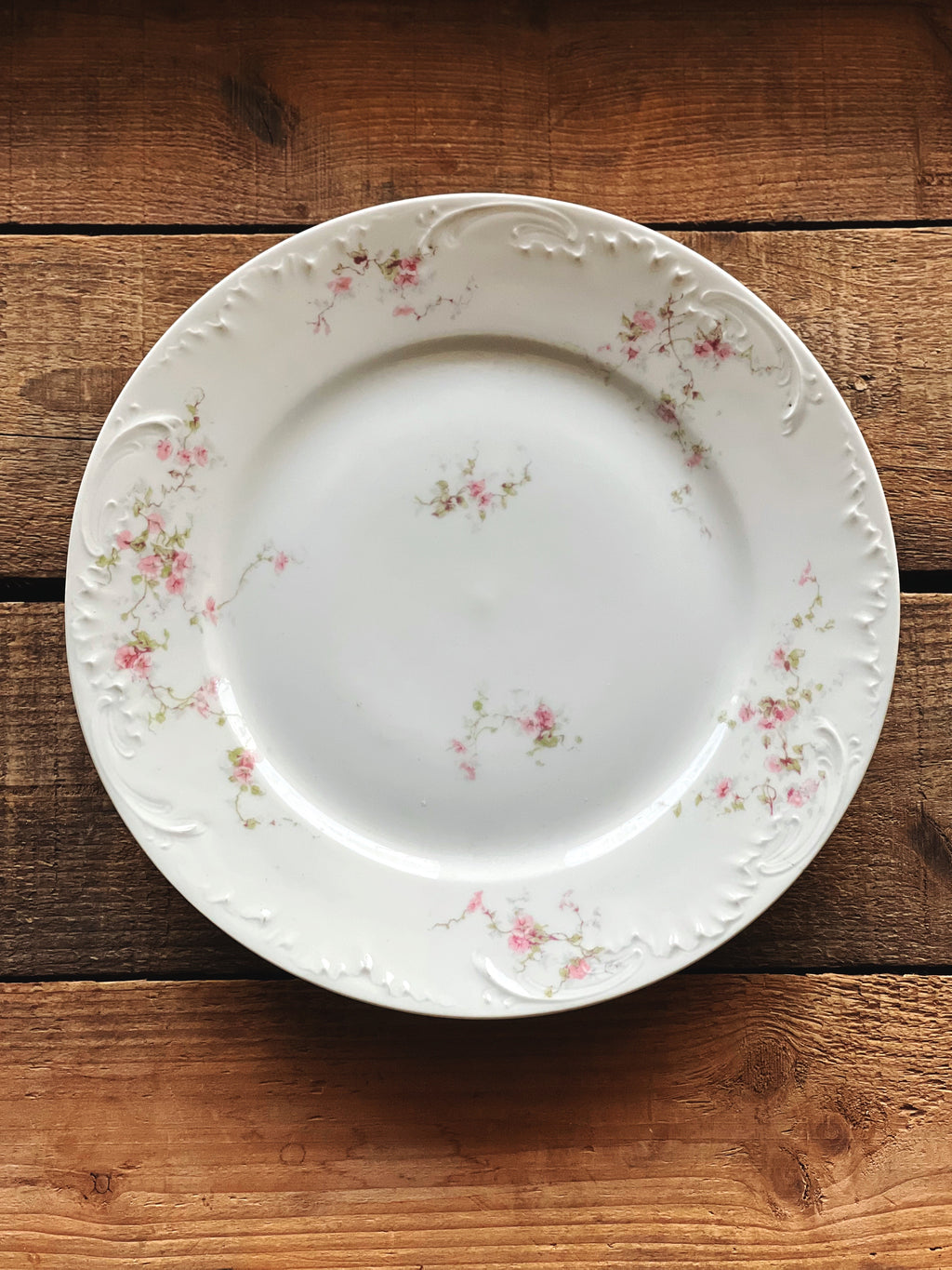 Antique Theodore Haviland Limoges Pink Floral Salad Plate