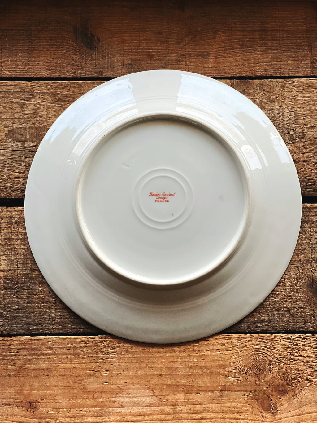 Antique Theodore Haviland Limoges Pink Floral Salad Plate