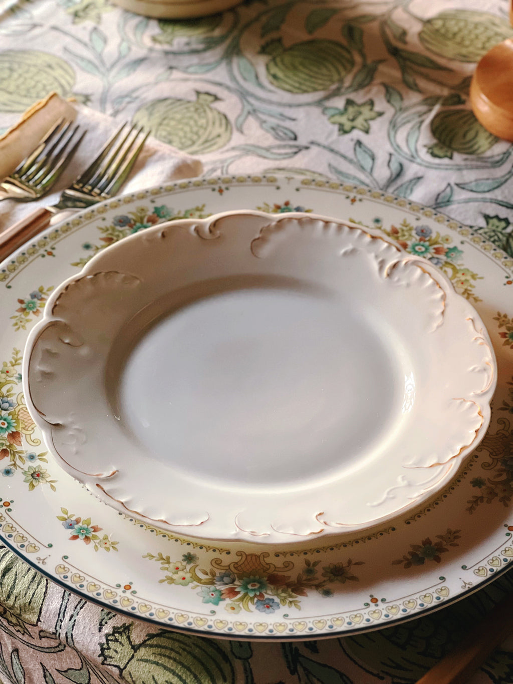 Antique H&Co French Limoges for Bullene, Moore & Emery Co Kansas City MO Set of 4 Salad Plates