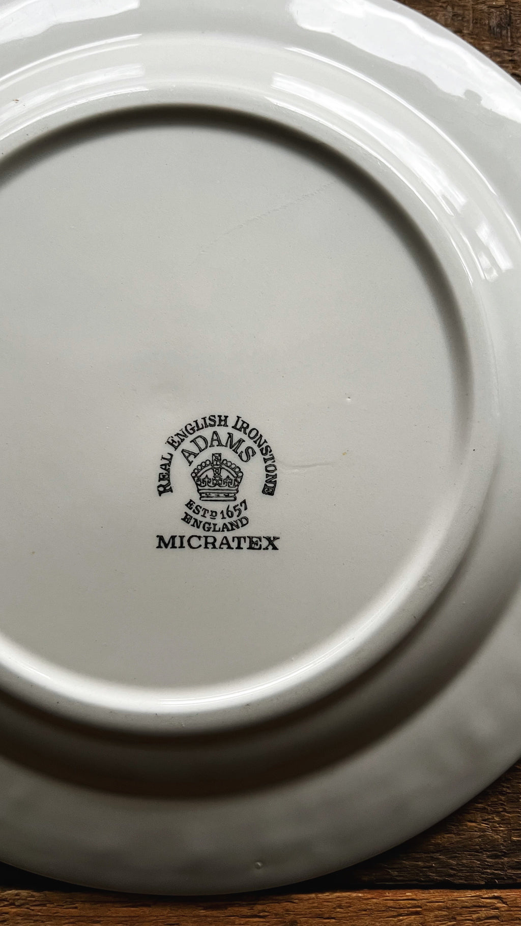 Vintage Adams Real English Ironstone Micratex Della Robia Salad Plate