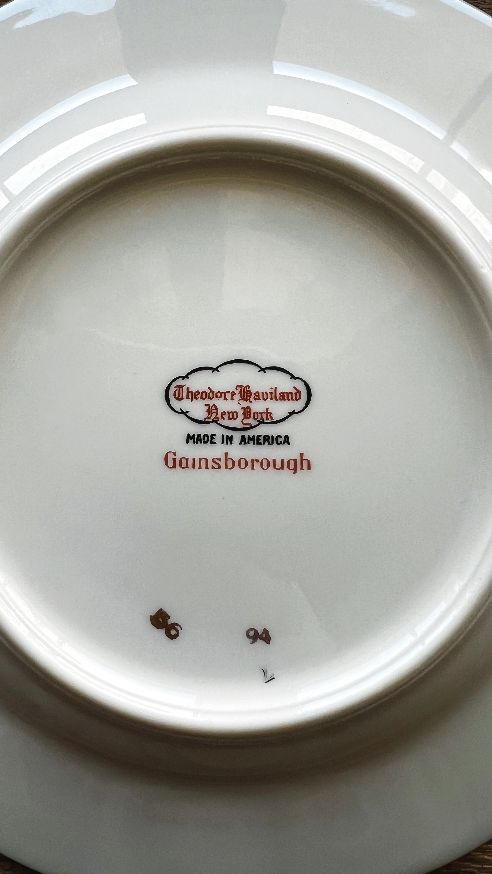 Vintage Theodore Haviland New York Gainsborough Dessert Plate