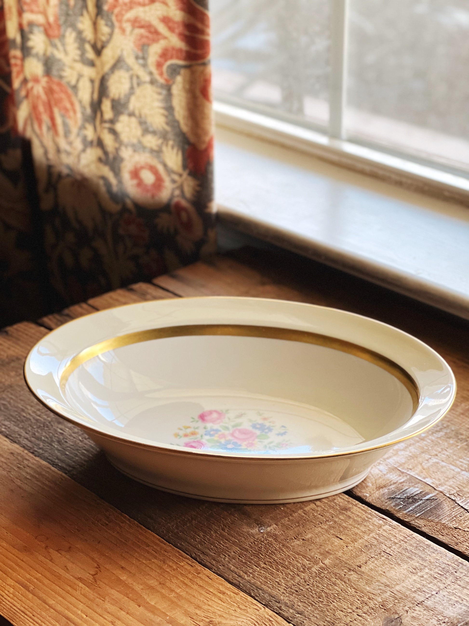 Vintage Theodore Haviland New York Gainsborough Oval Vegetable Bowl