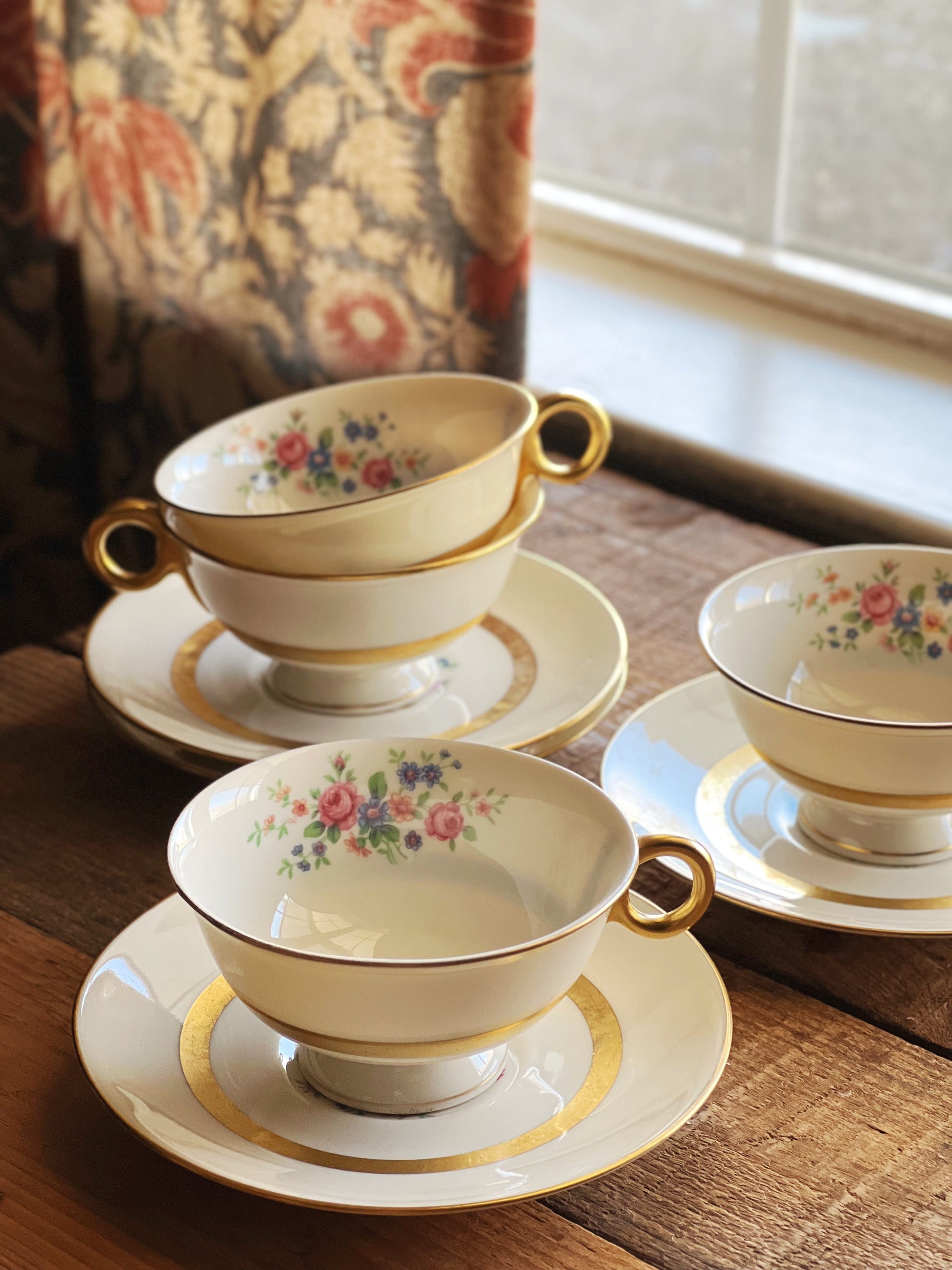 Vintage Theodore Haviland New York Gainsborough Teacup & Saucer Set