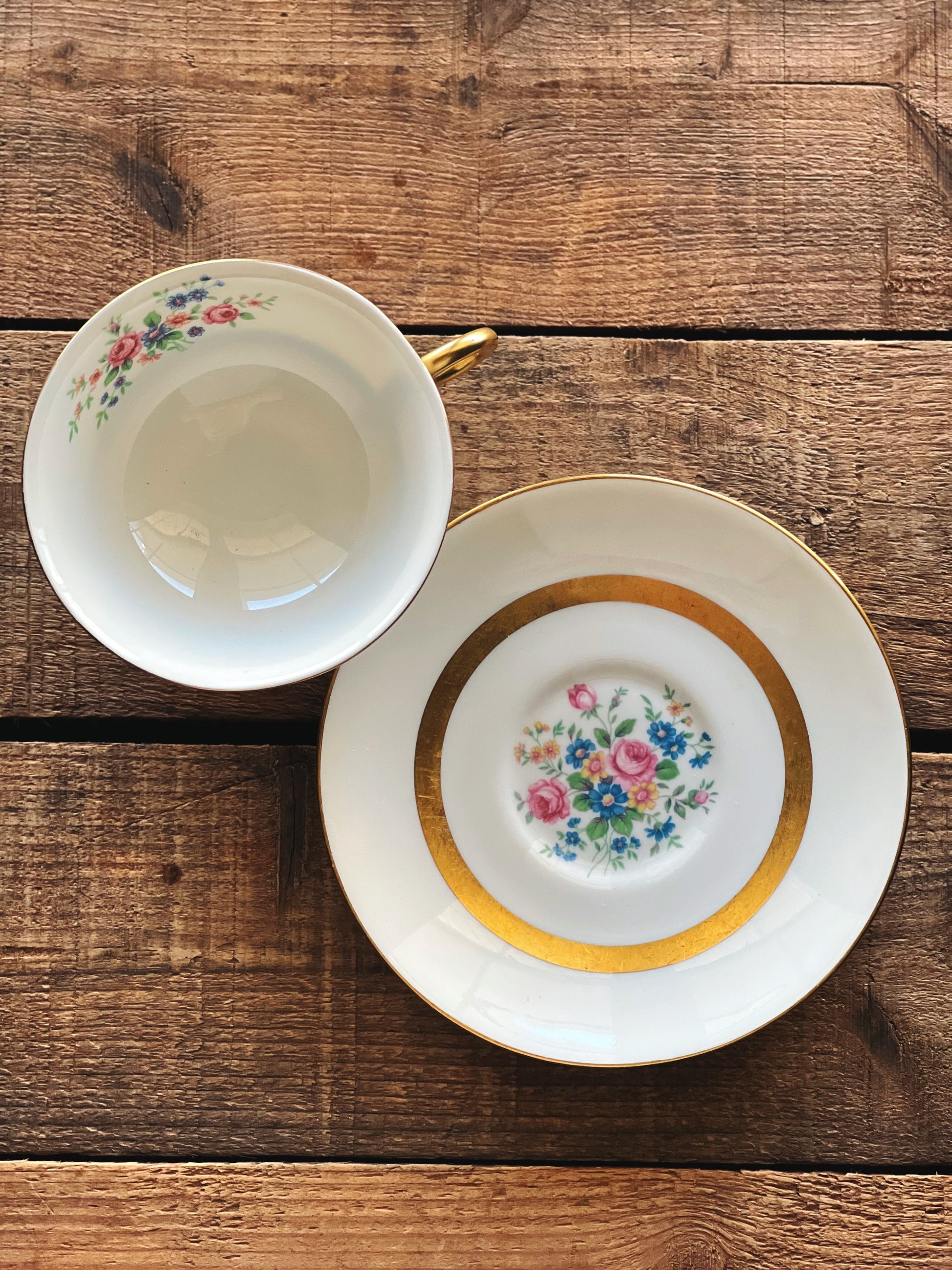 Vintage Theodore Haviland New York Gainsborough Teacup & Saucer Set